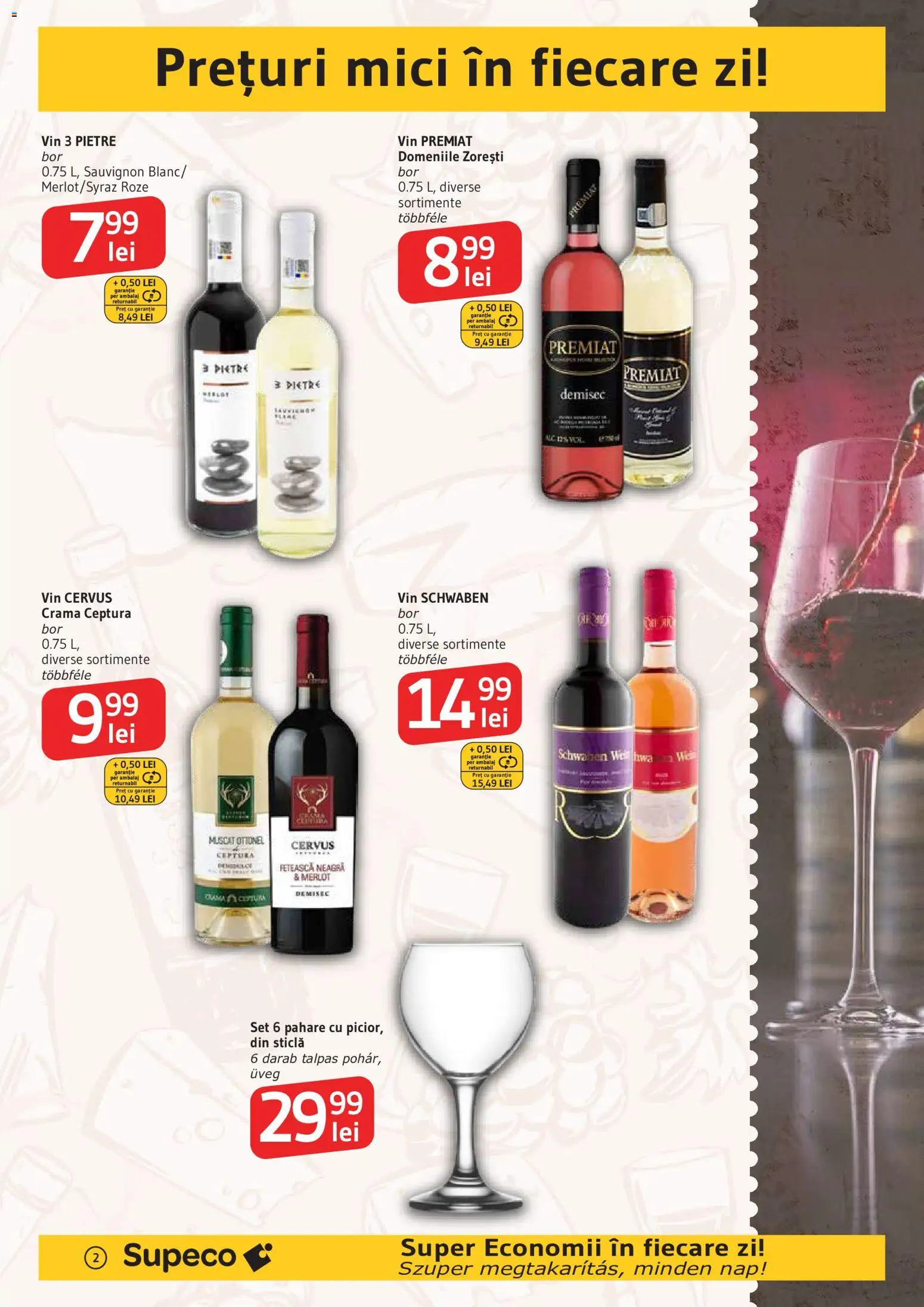 Previzualizarea de cataloage: Supeco Supeco Catalog Vin&Branza Bilingv valabil de la 08.10.2026 - Mici, Vin, Pahare, Sauvignon