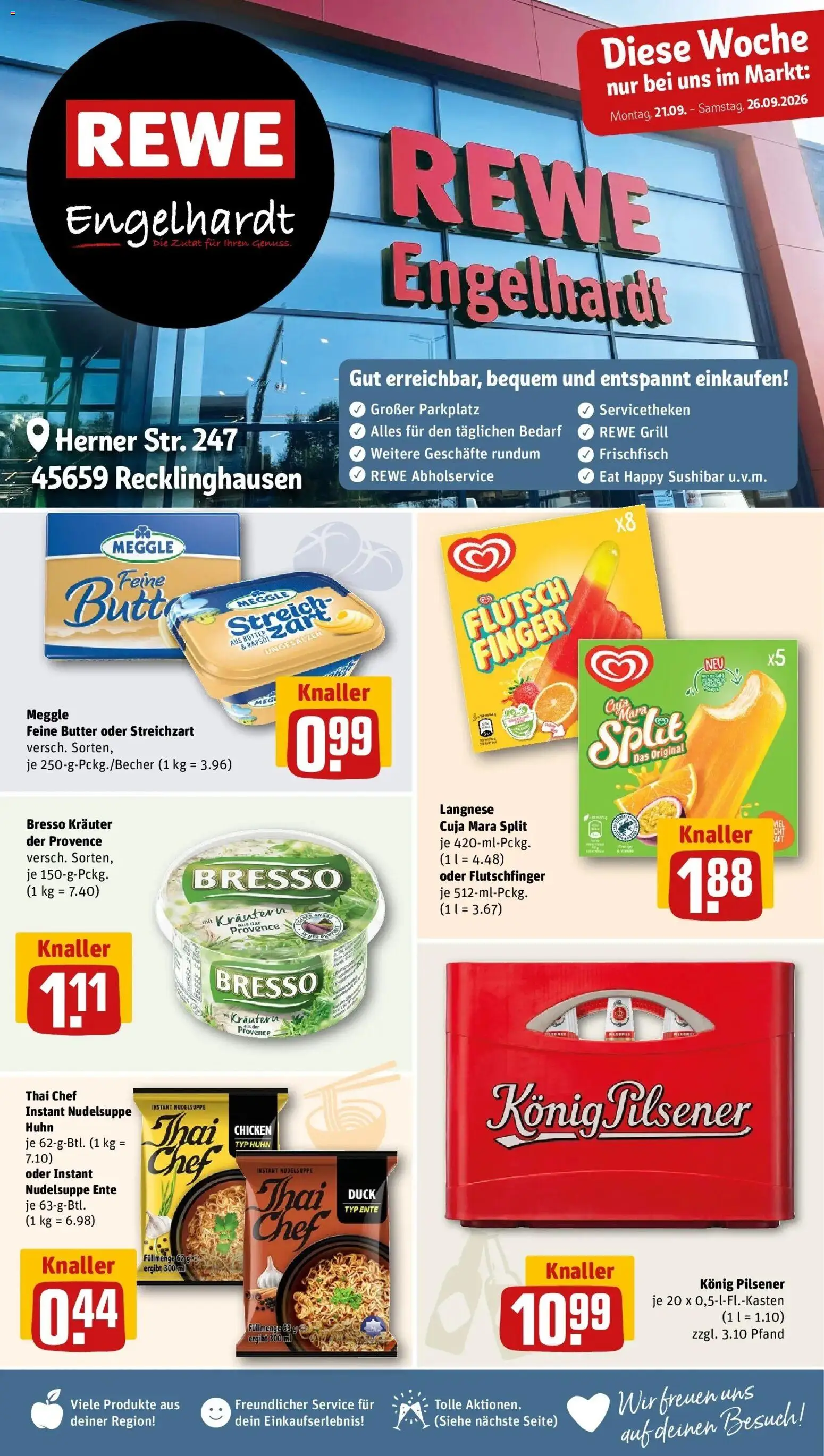 Vorschau von dem Prospekt des Geschäftes Rewe, gültig ab dem 21.09.2026