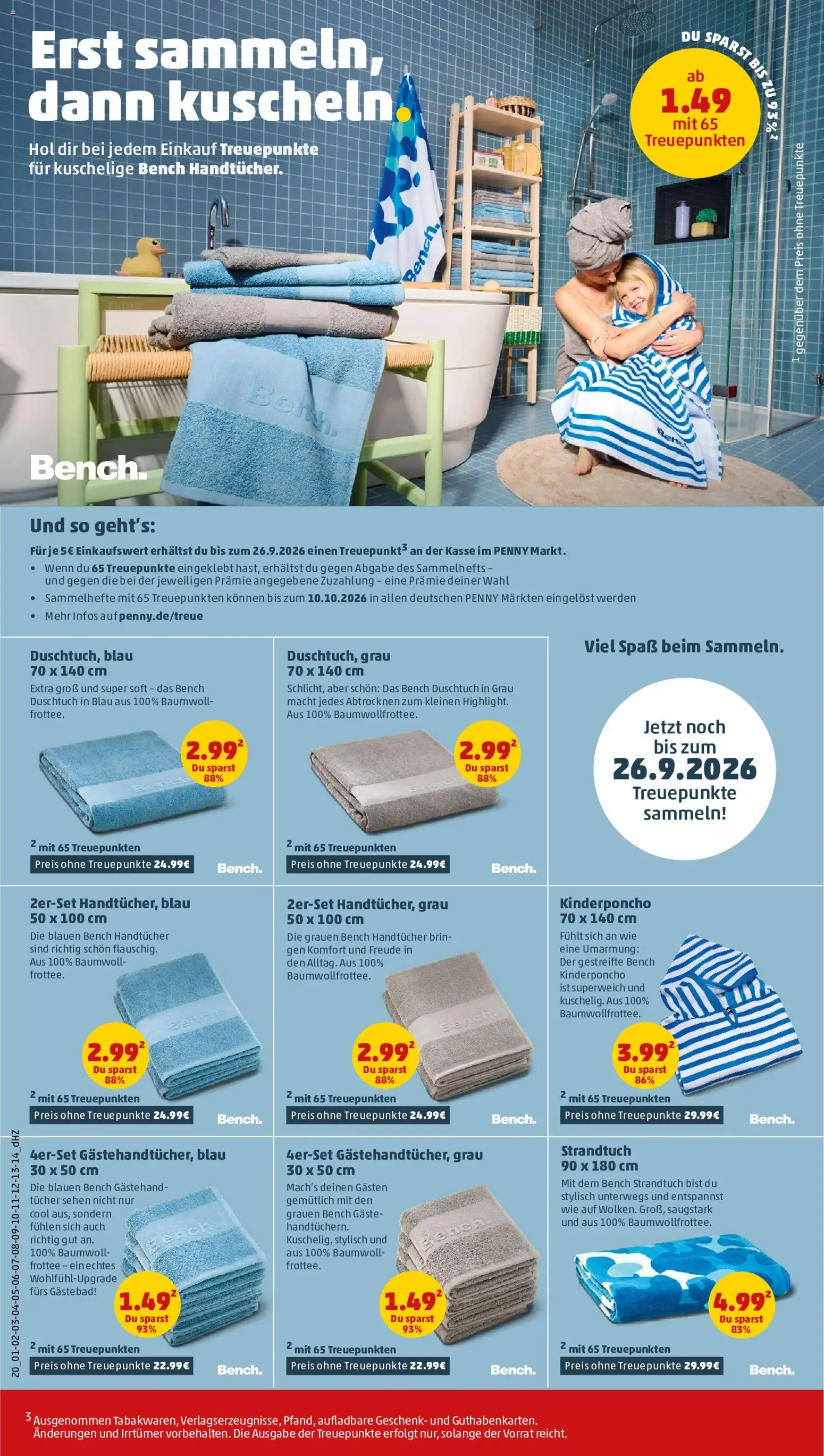 Vorschau von dem Prospekt des Geschäftes Penny, gültig ab dem 07.09.2026 - Poncho, Strandtuch