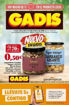 Vista previa del folleto de la tienda Gadis válido desde el 01/10/2026 