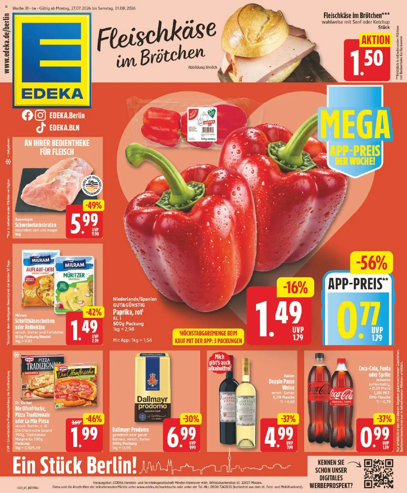 Vorschau von dem Prospekt des Geschäftes Edeka, gültig ab dem 27.07.2026