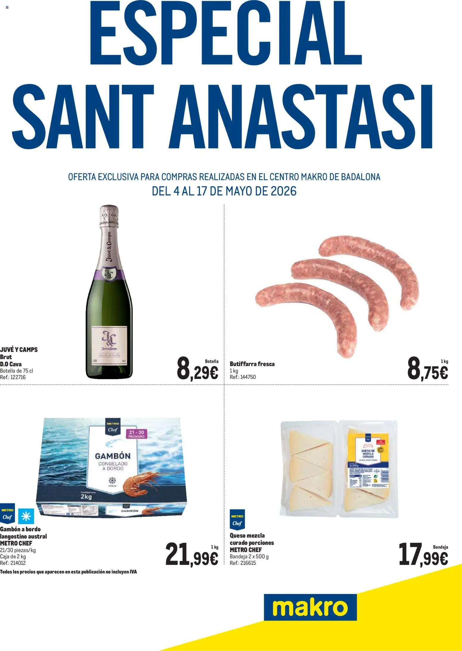 Vista previa del folleto de la tienda Makro válido desde el 04/05/2026 - Queso, Caja, Bandeja