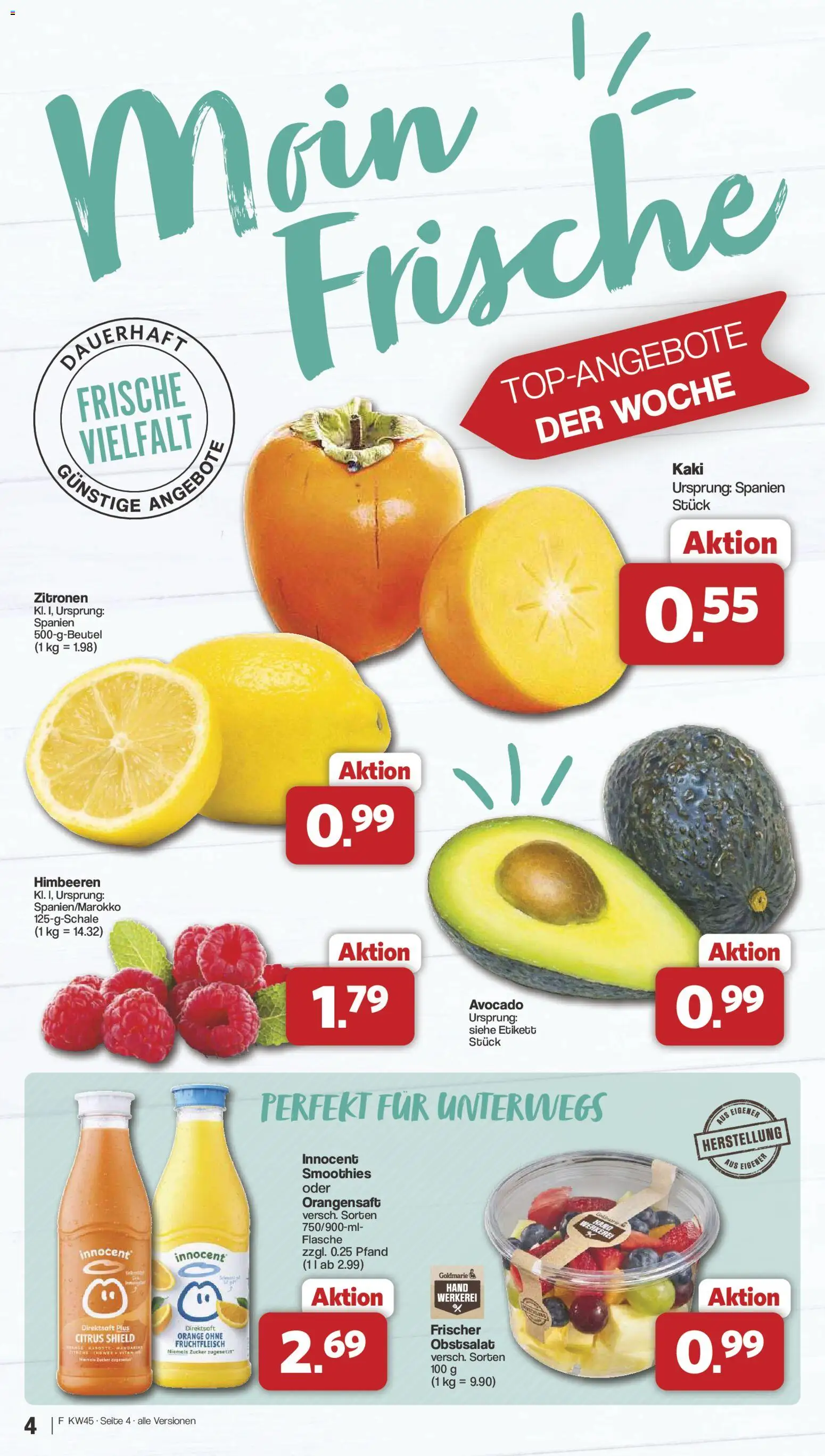 Vorschau von dem Prospekt des Geschäftes Famila Nordwest, gültig ab dem 02.11.2026 - Avocado, Himbeeren, Kaki, Zucker, Zitronen, Karotte, Orangensaft