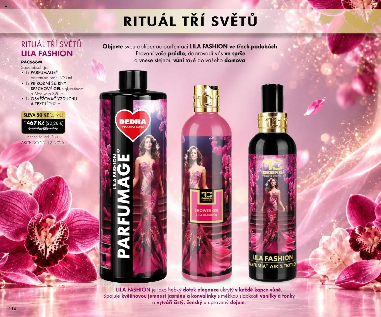 Náhľad Dedra letáku platného od 23.10.2026 - Aloe Vera, Parfém, Sprchový gél
