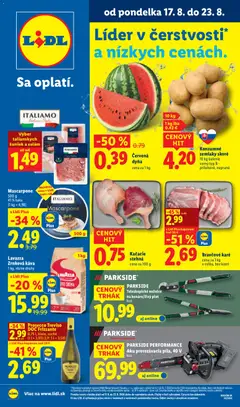 Náhľad Lidl letáku platného od 17.08.2026