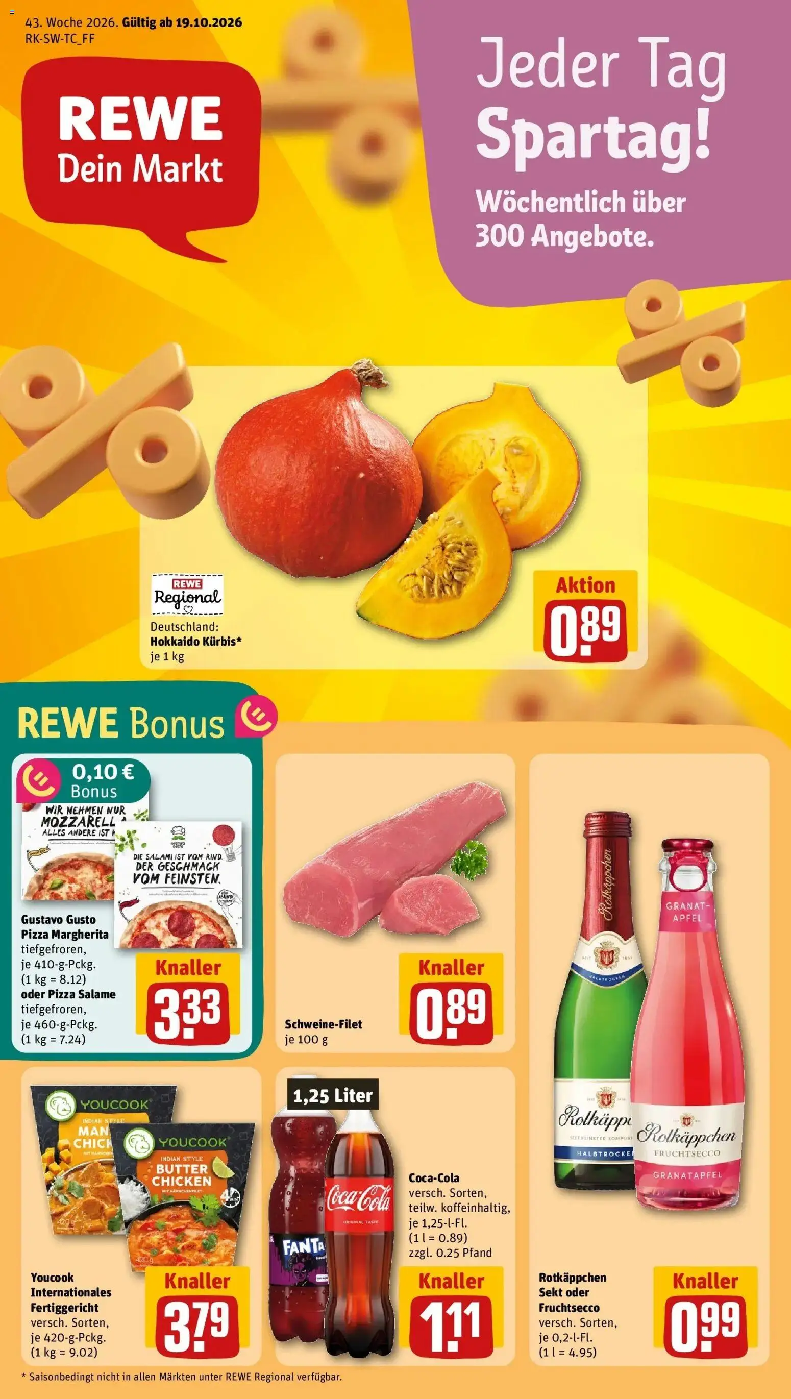 Vorschau von dem Prospekt des Geschäftes Rewe, gültig ab dem 19.10.2026