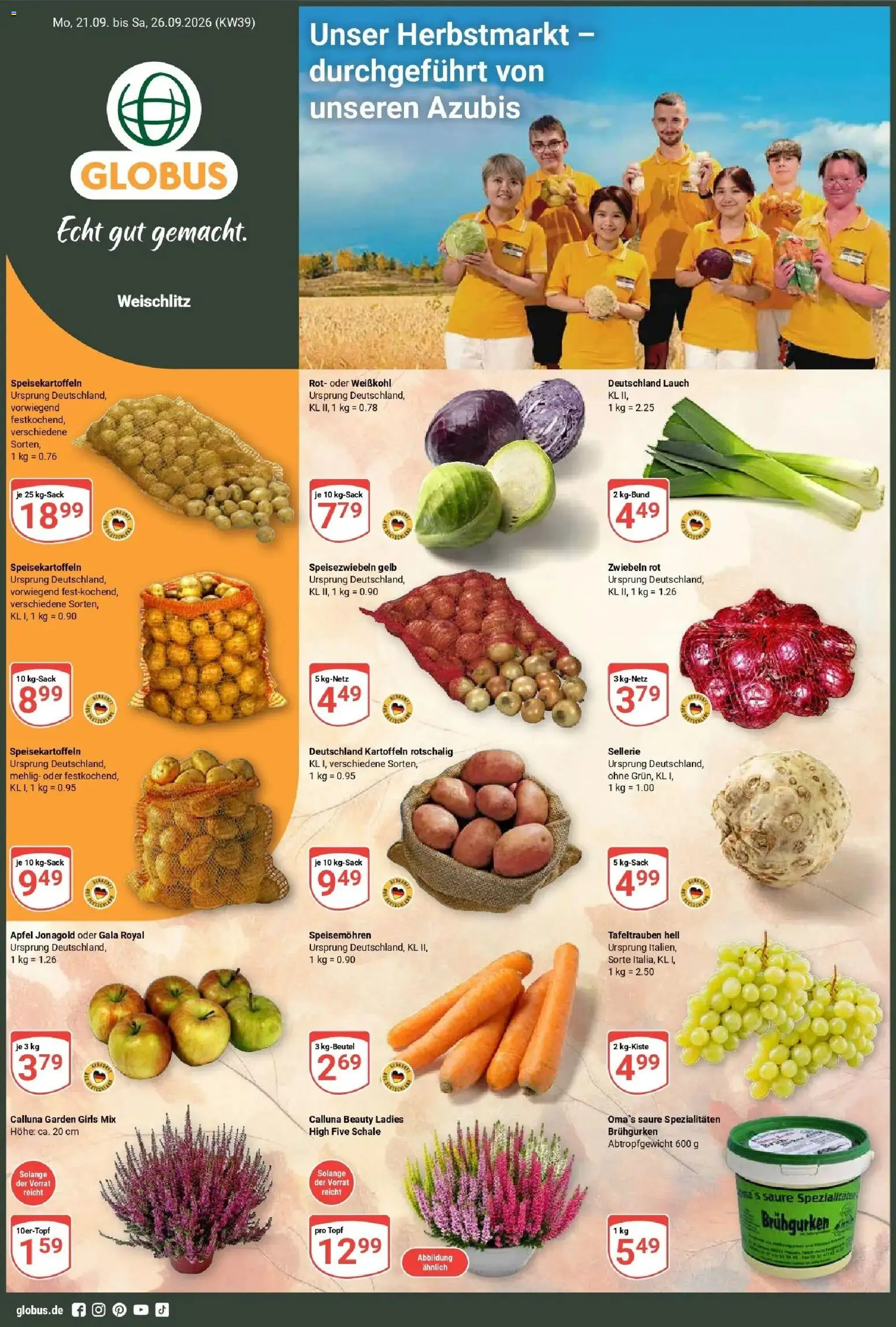 Vorschau von dem Prospekt des Geschäftes Globus, gültig ab dem 21.09.2026