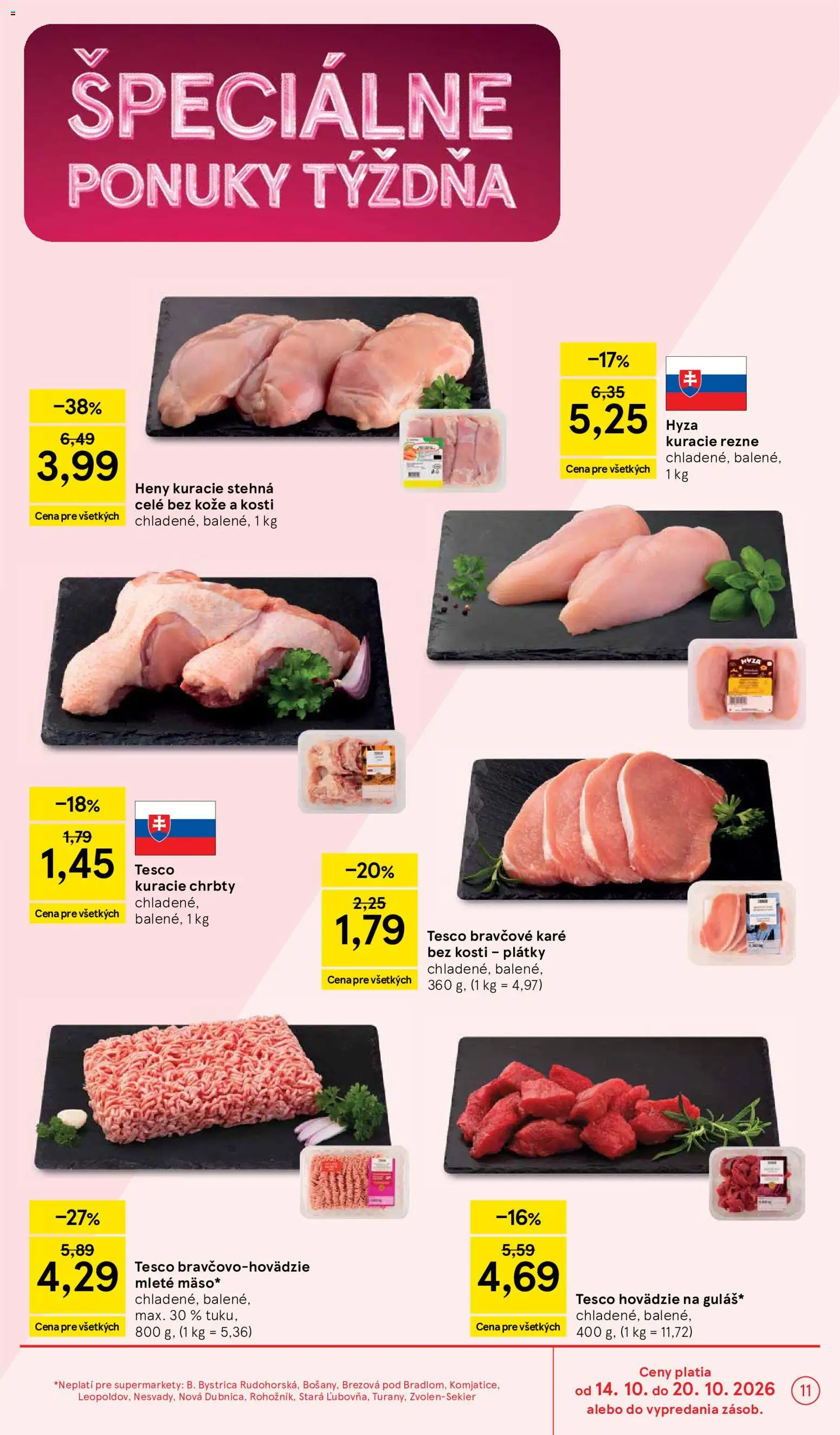 Náhľad Tesco letáku platného od 14.10.2026