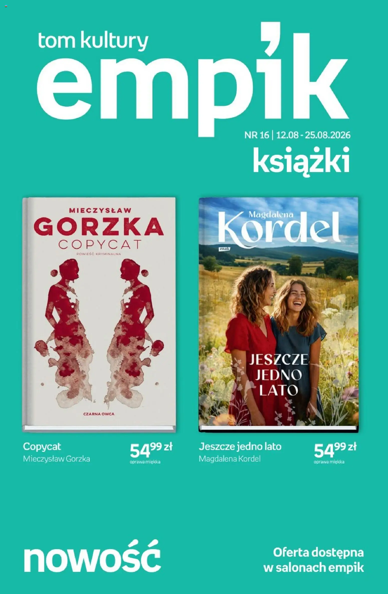 Pogląd gazetki "Empik promocje - Tom kultury Książki" ze sklepu Empik ważnej od 12.08.2026 - Książki