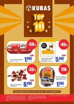 Kubas parduotuvės leidinio Kubas leidinys - Top 10 galiojančio nuo 2026.05.11 peržiūra