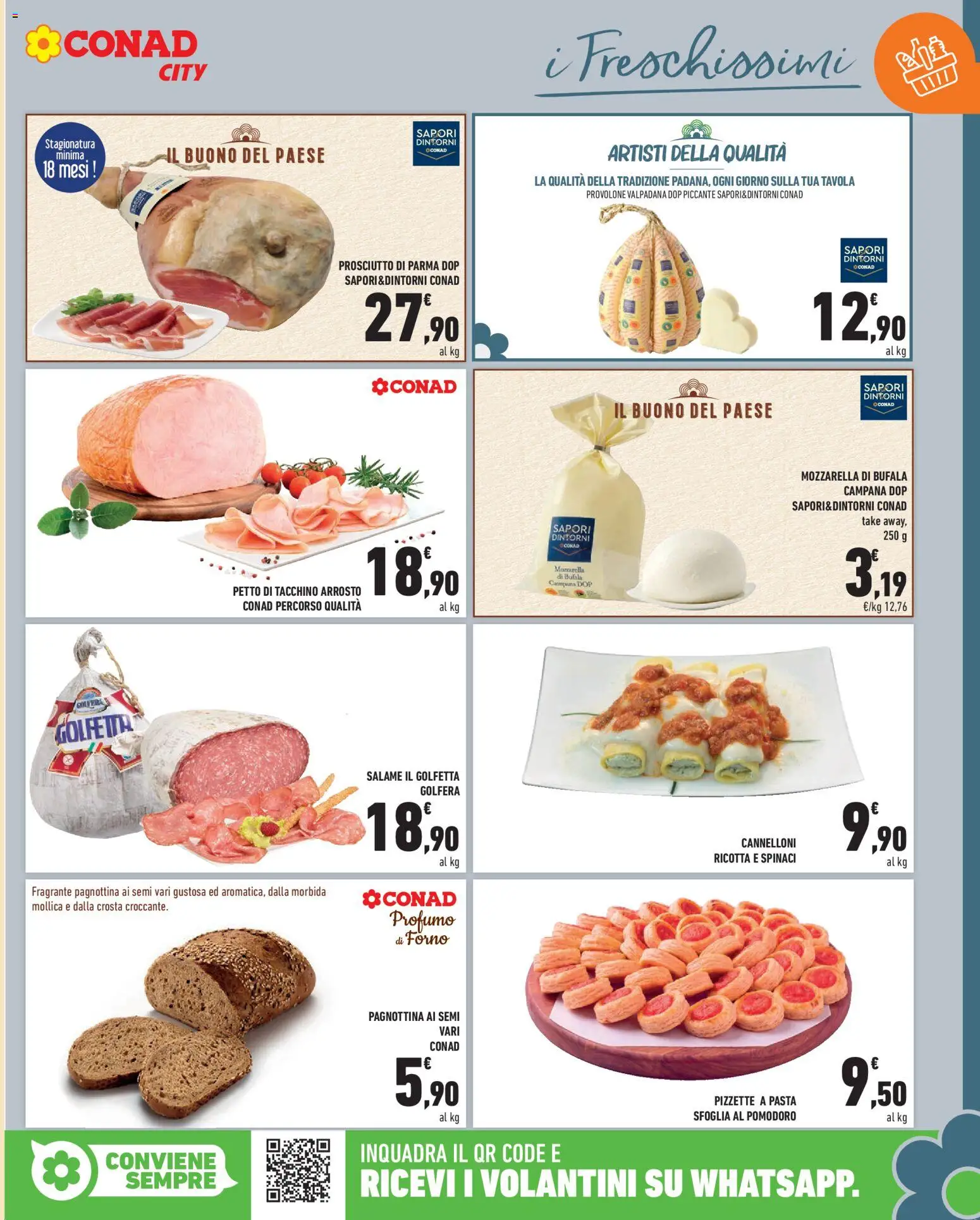 Anteprima dell'opuscolo Conad volantino City Lombardia dal negozio Conad valido da 23/10/2026 - Pasta, Pasta sfoglia, Pomodoro, Cannelloni, Mozzarella, Profumo, Provolone, Prosciutto di Parma