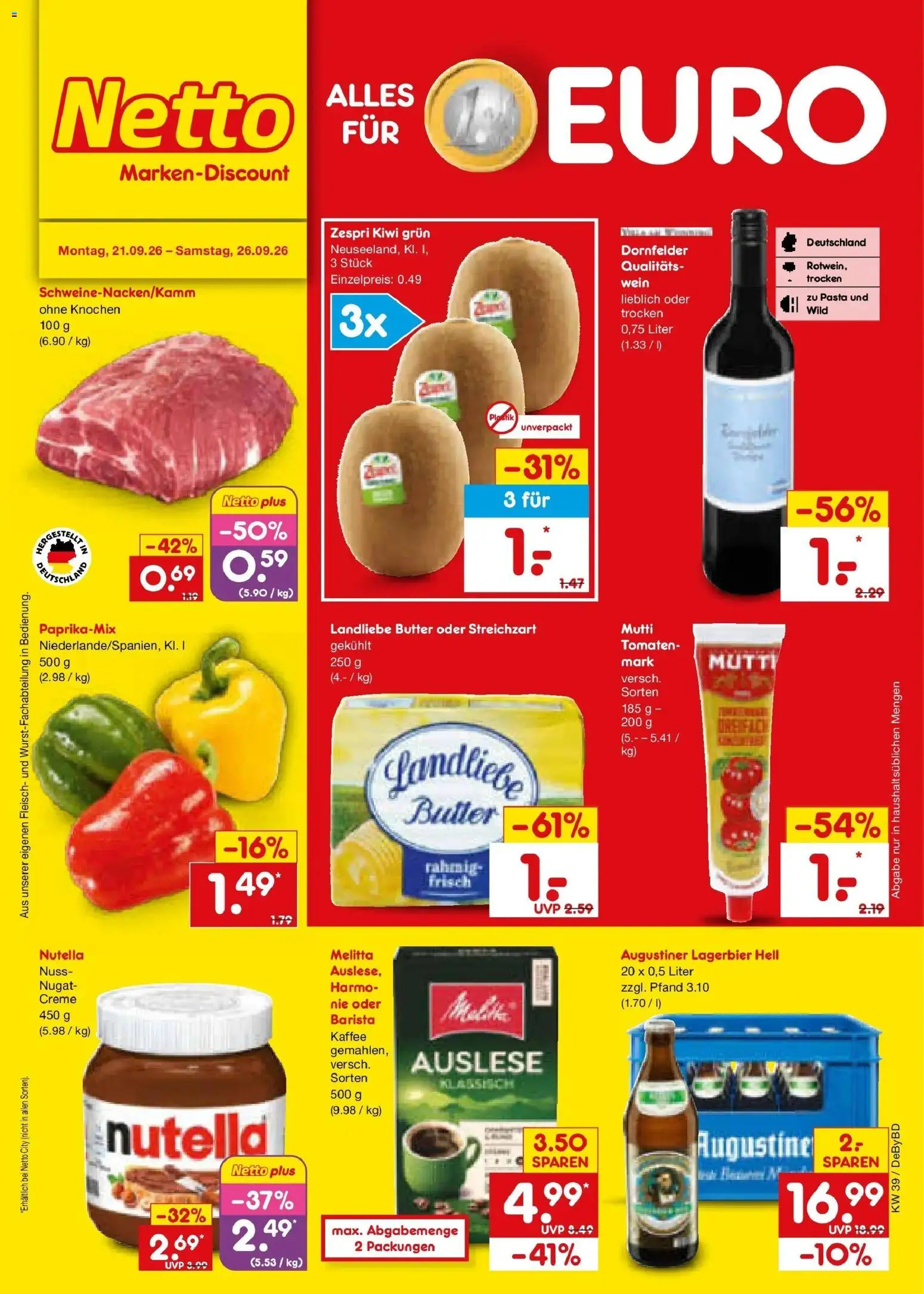 Vorschau von dem Prospekt des Geschäftes Netto Marken-Discount, gültig ab dem 21.09.2026