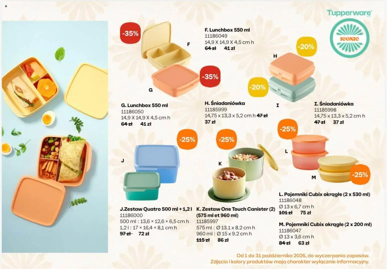 Pogląd gazetki "Tupperware Katalog ICONIC" ze sklepu Tupperware ważnej od 01.10.2026 - Lunchbox