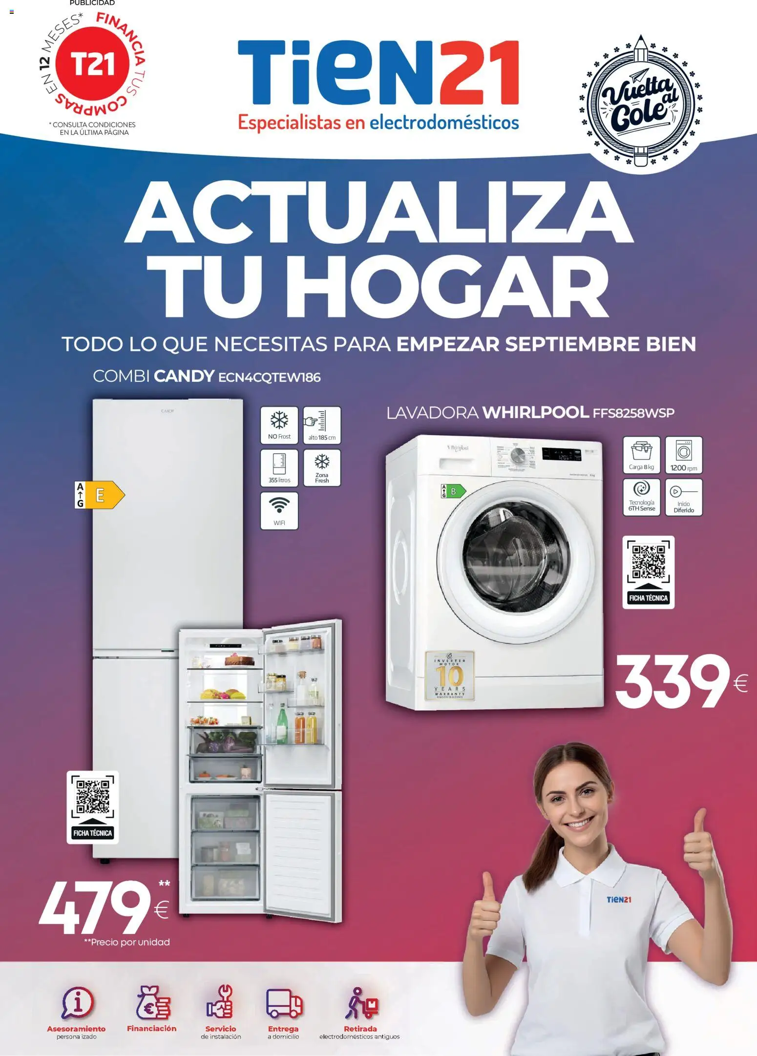 Vista previa del folleto de la tienda Tien 21 válido desde el 01/09/2026 - Lavadora, Combi