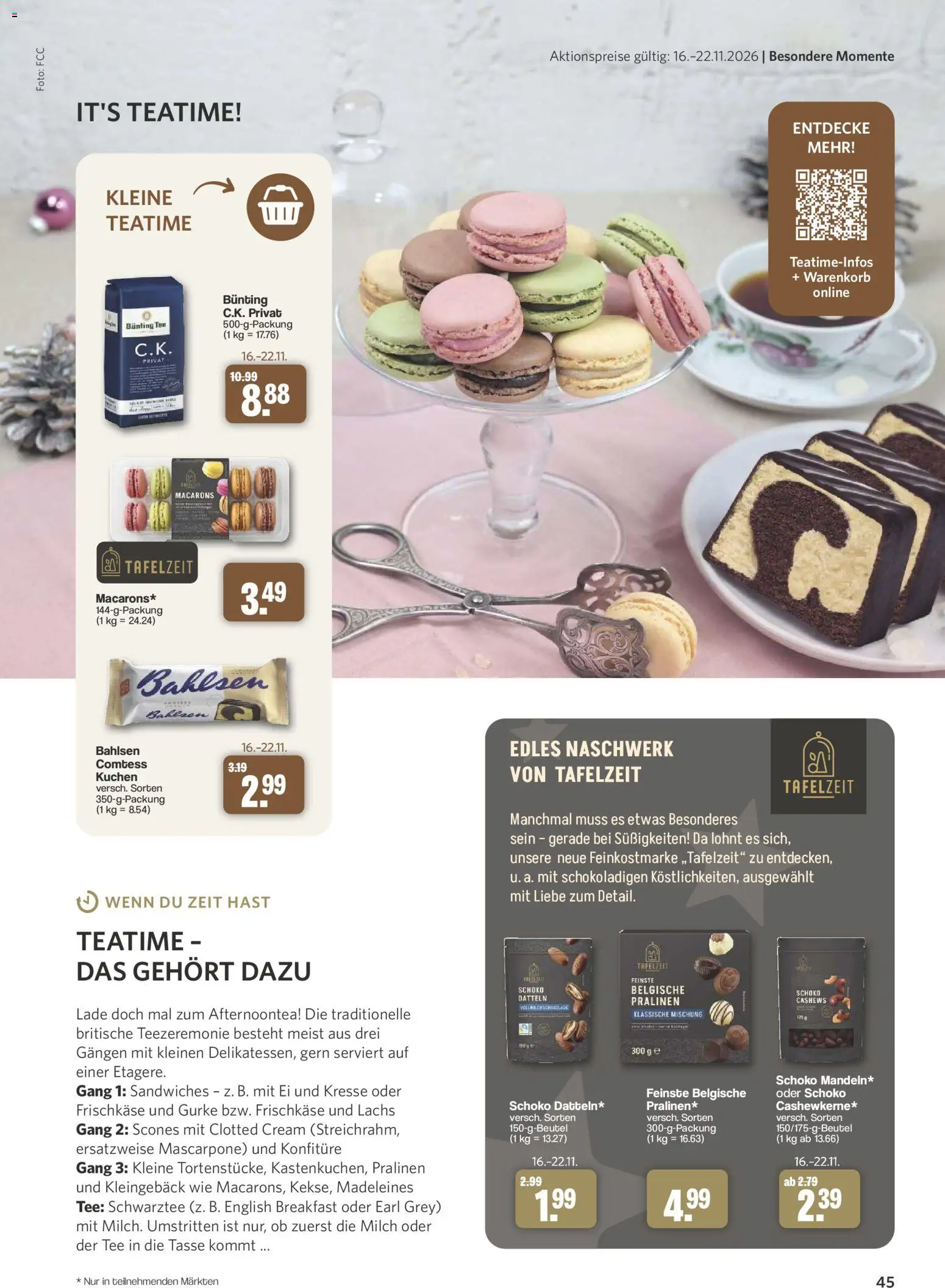 Vorschau von dem Prospekt des Geschäftes Famila Nordwest, gültig ab dem 26.10.2026 - Süßigkeiten, Kuchen, Madeleines, Tee, Mascarpone, Lachs, Milch, Frischkase