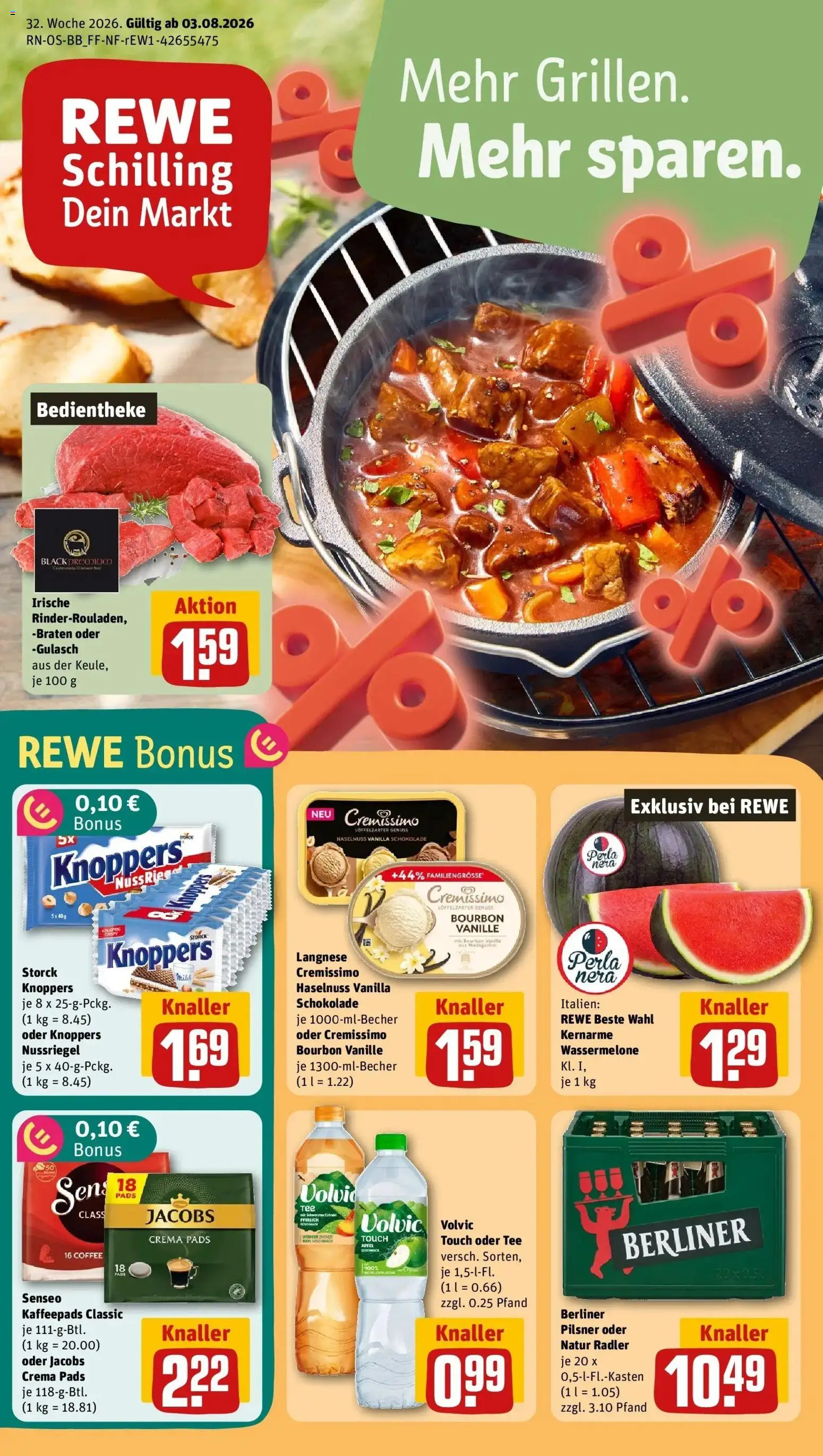 Vorschau von dem Prospekt des Geschäftes Rewe, gültig ab dem 03.08.2026