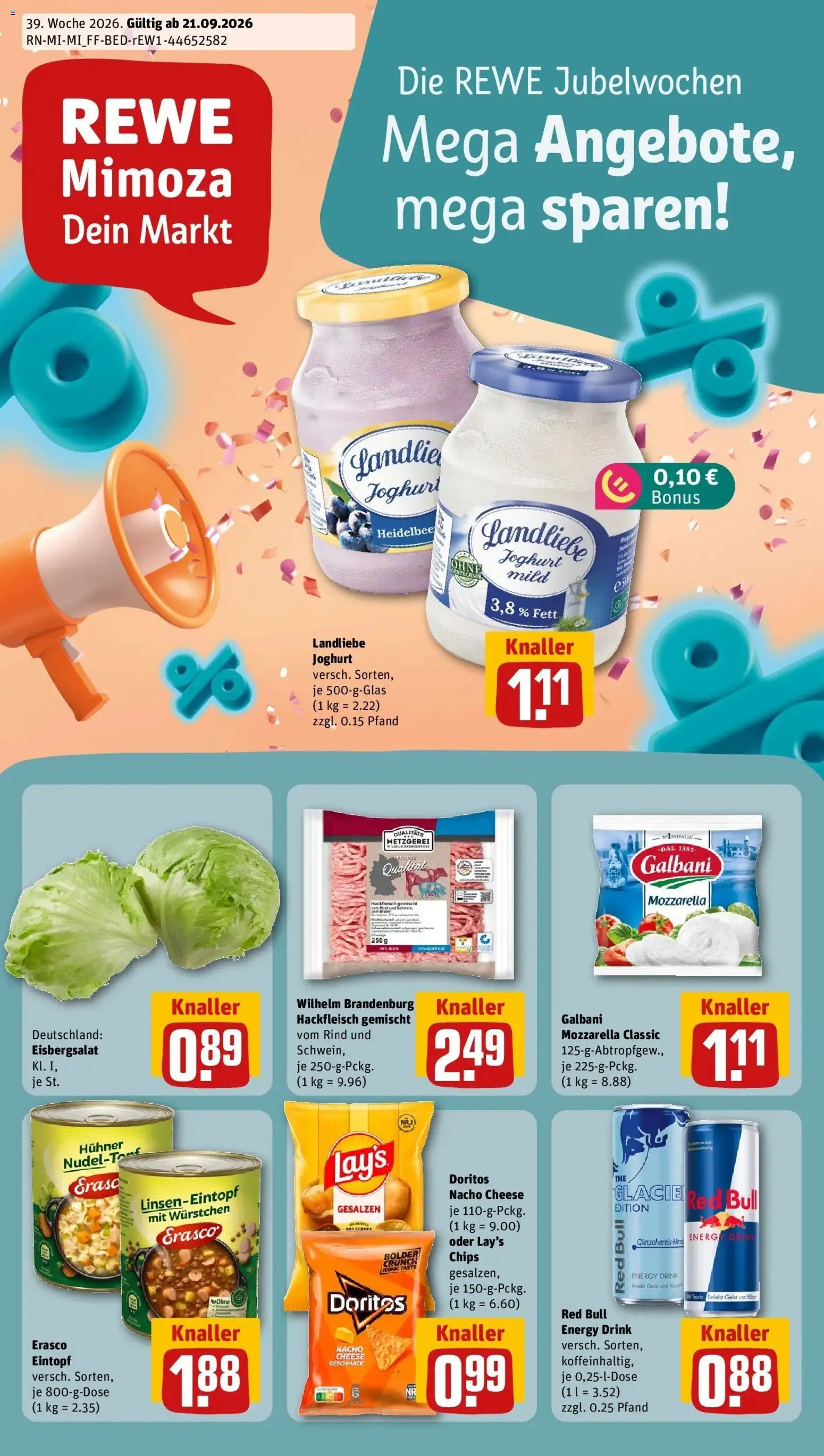 Vorschau von dem Prospekt des Geschäftes Rewe, gültig ab dem 21.09.2026