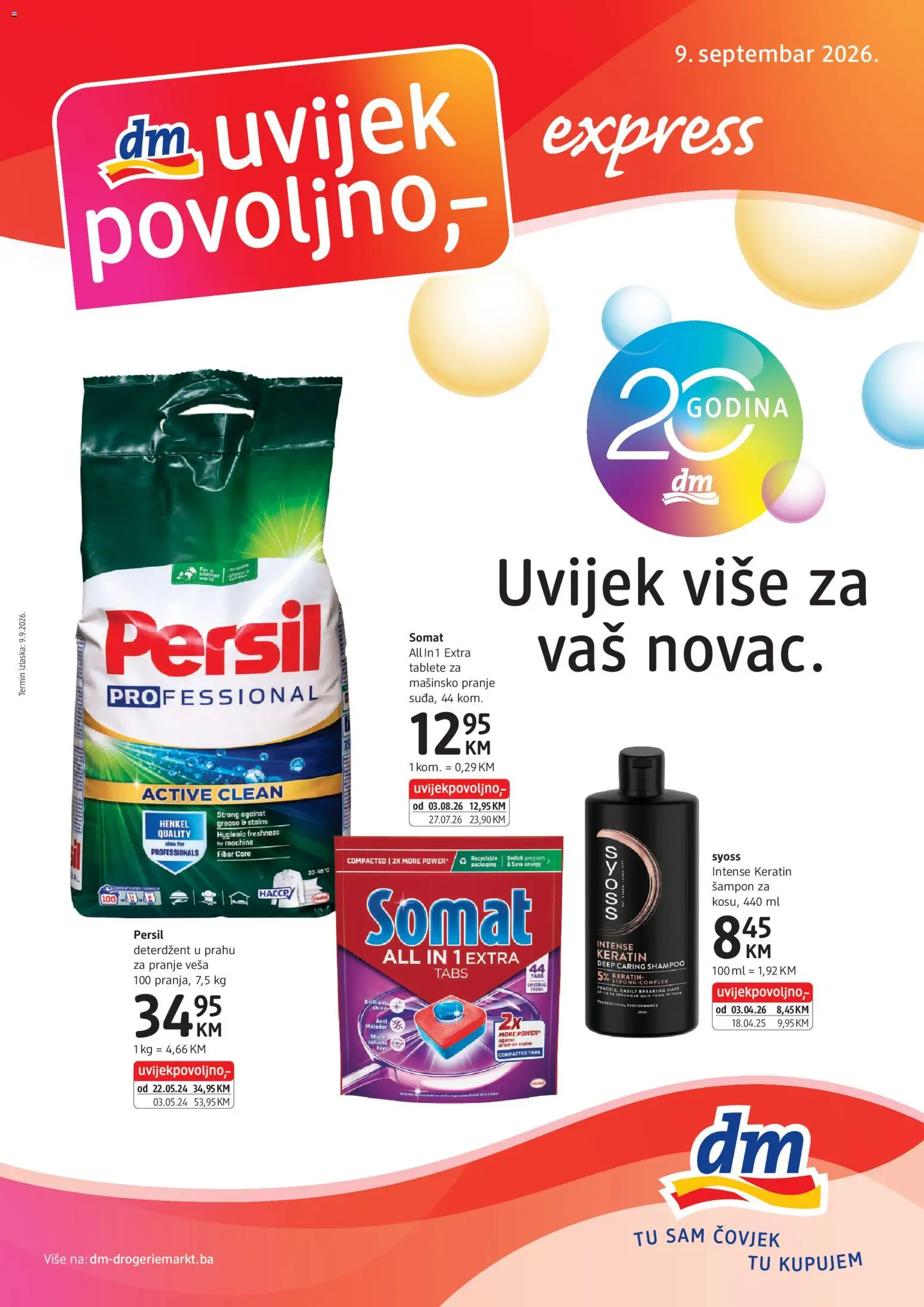 Pregled letka DM Drogerie katalog trgovine DM Drogerie vrijedi od 09.09.2026