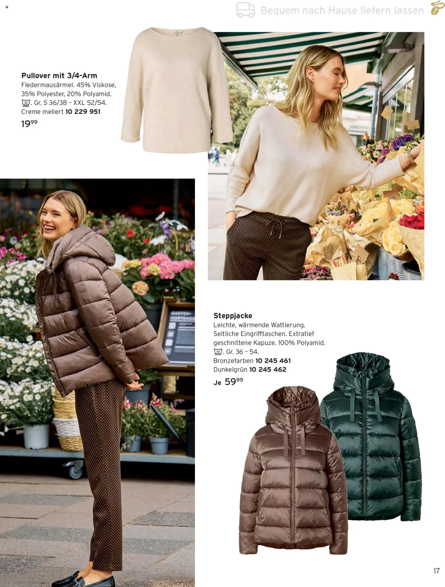 Vorschau von dem Prospekt des Geschäftes Tchibo, gültig ab dem 11.09.2026 - Pullover, Steppjacke, Creme