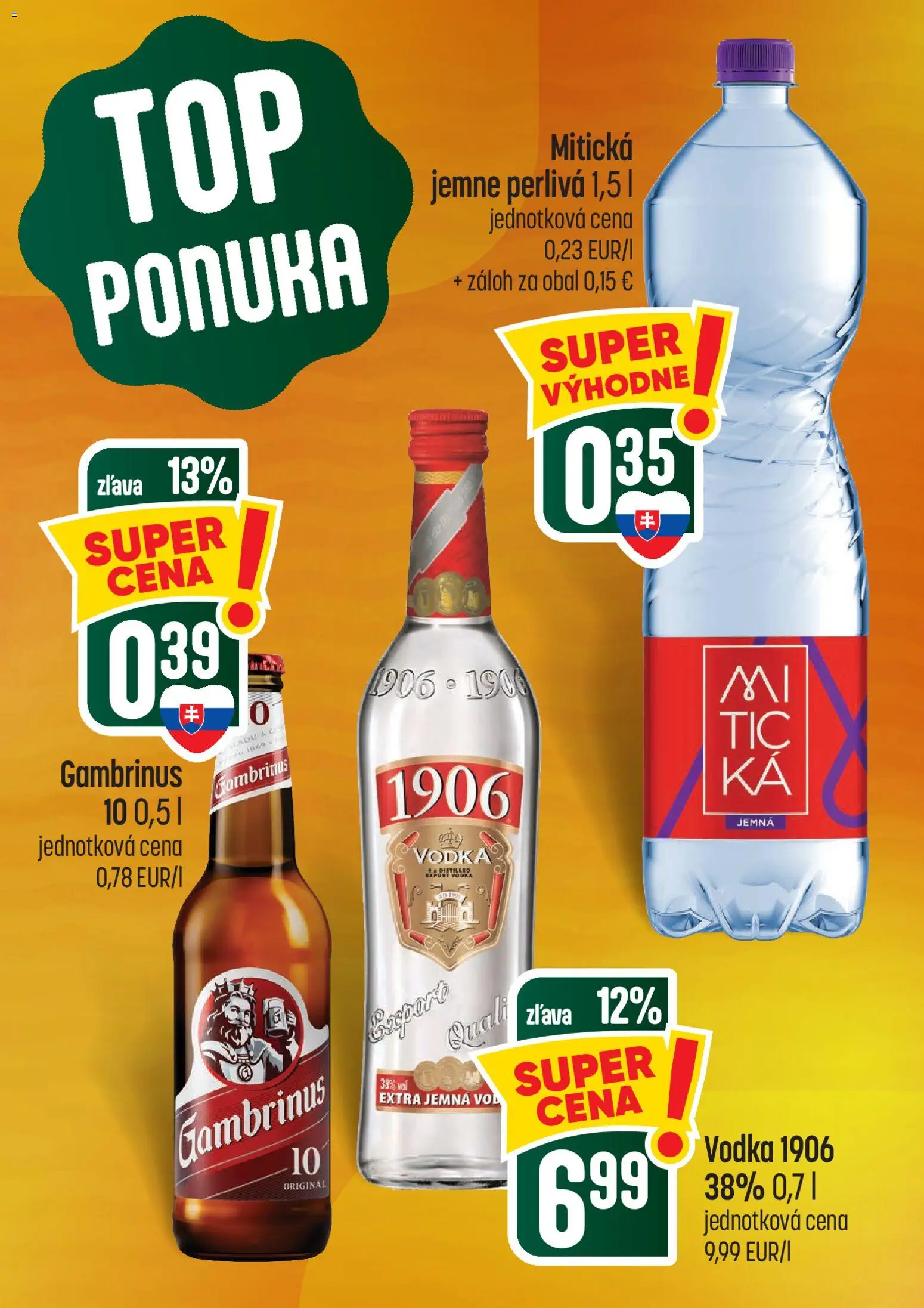 Náhľad COOP Jednota letáku platného od 01.10.2026 - Vodka, Gambrinus, Mitická