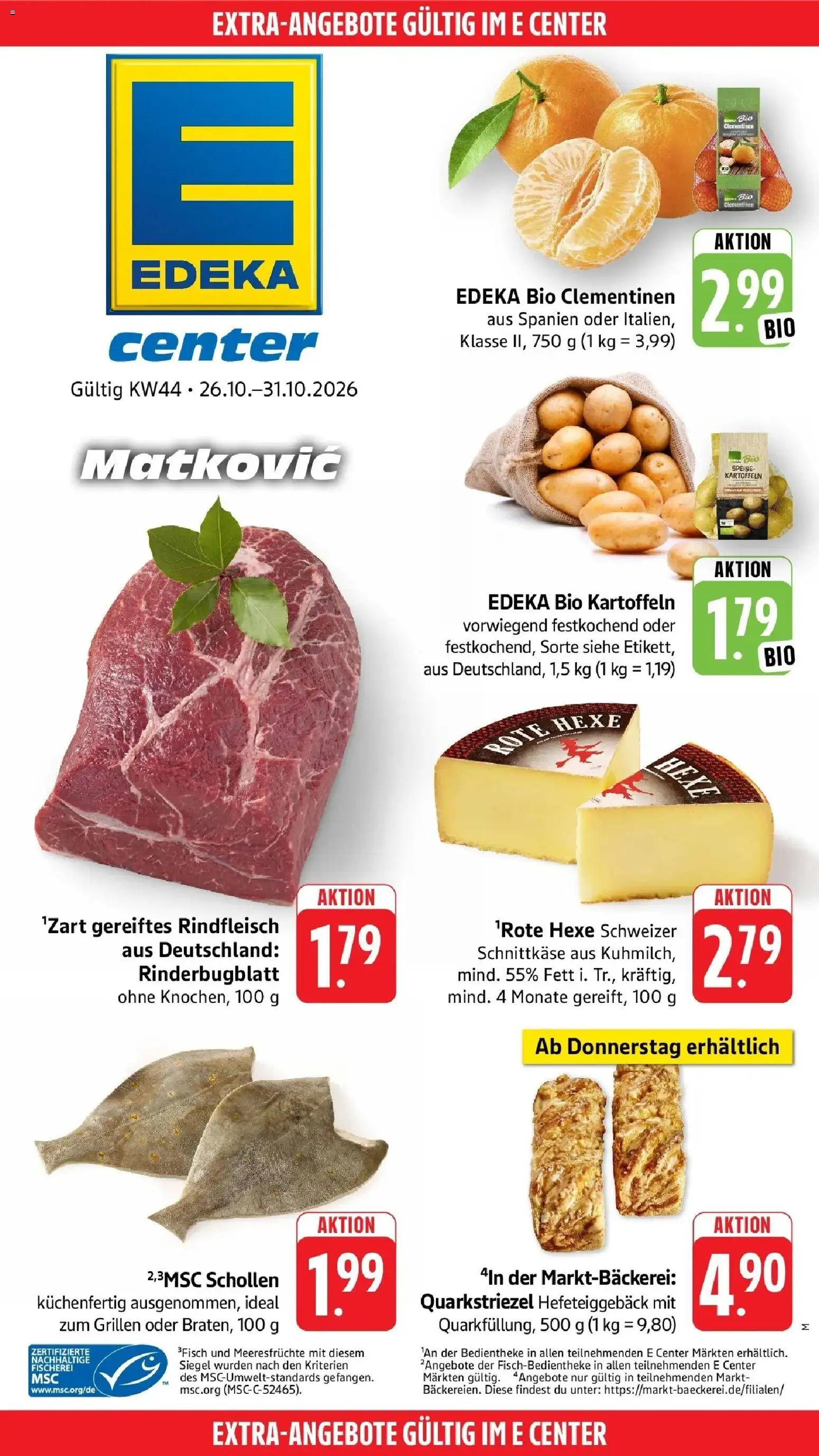Vorschau von dem Prospekt des Geschäftes Edeka, gültig ab dem 26.10.2026