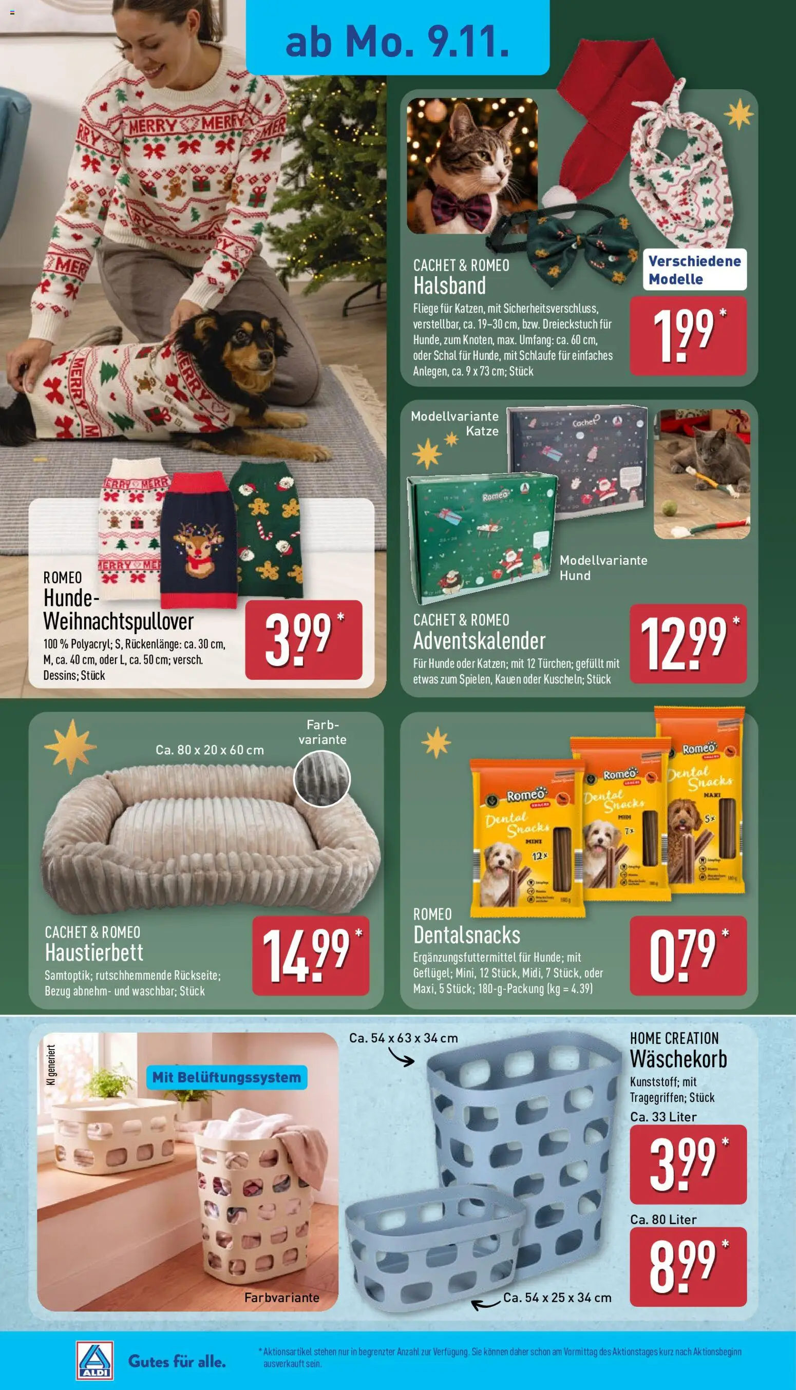 Vorschau von dem Prospekt des Geschäftes Aldi, gültig ab dem 09.11.2026 - Schal, Home creation