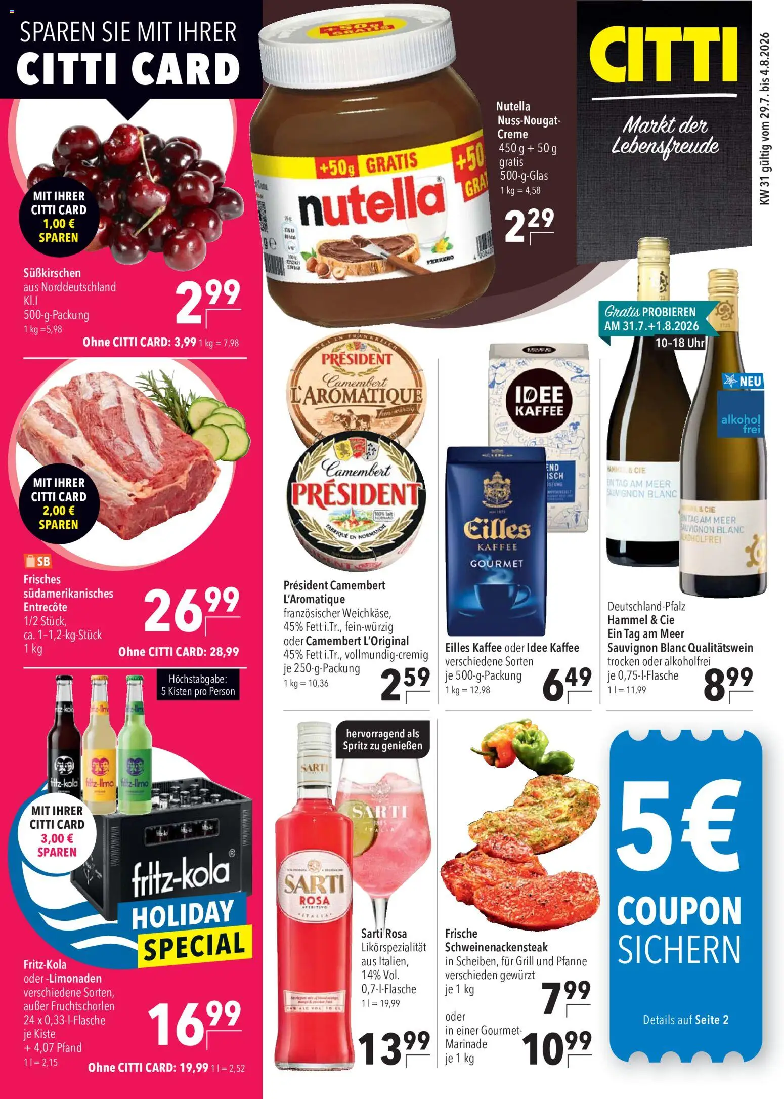 Vorschau von dem Prospekt des Geschäftes CITTI Markt, gültig ab dem 29.07.2026