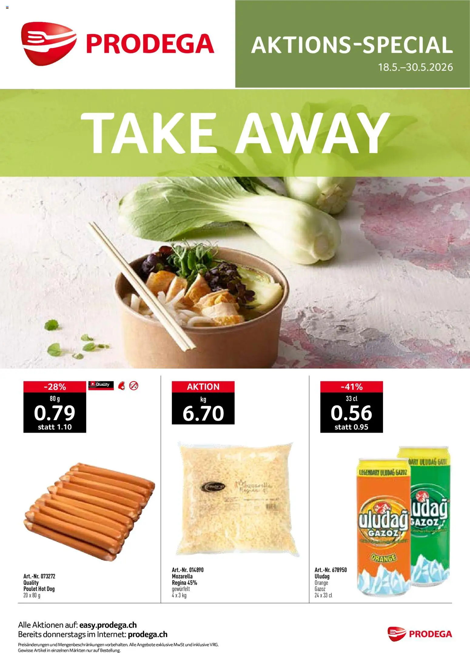 Vorschau des Merkblatts Prodega aktionen Take Away vom Shop Prodega gültig von 18.05.2026 bis 30.05.2026