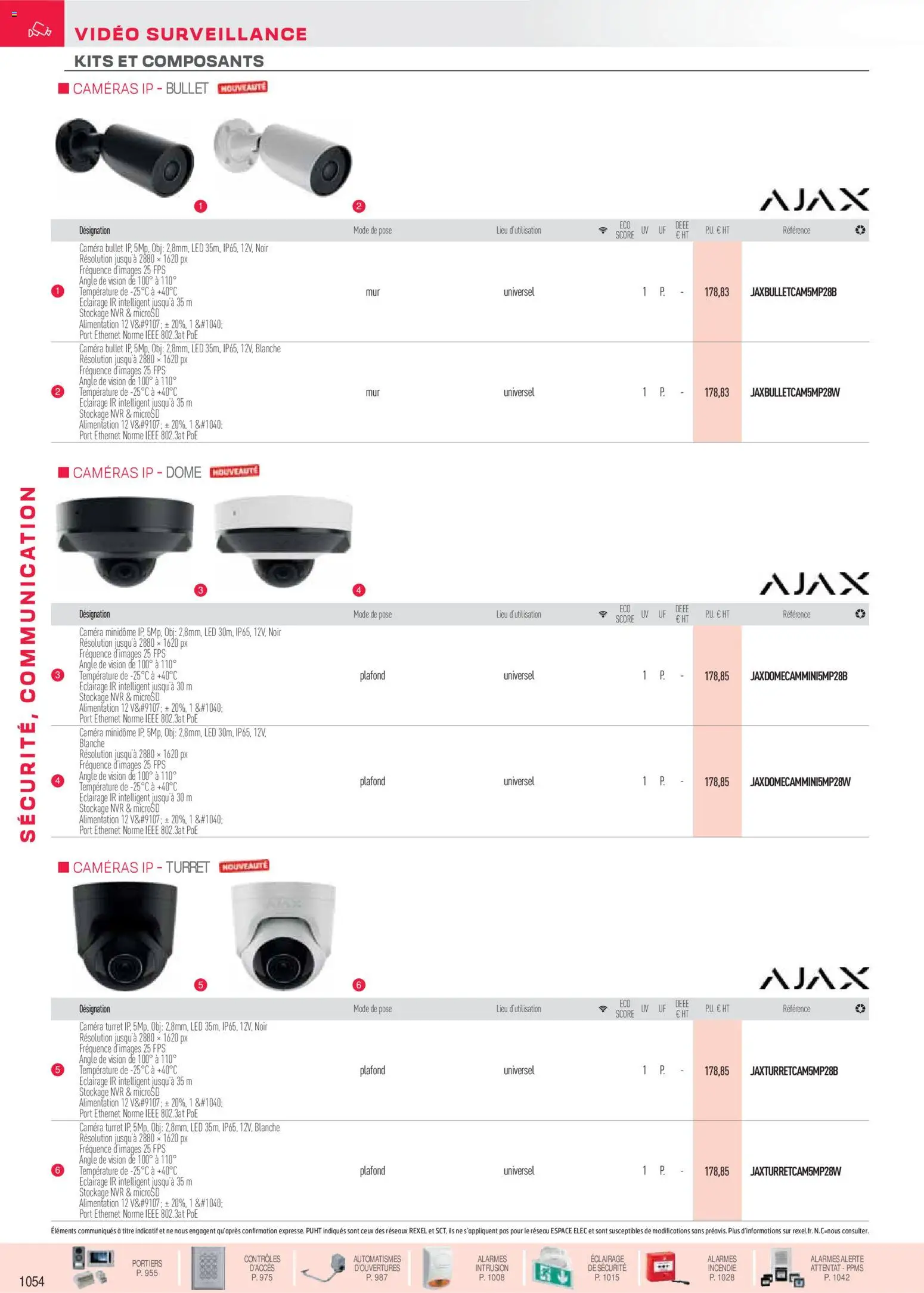 Prévisualisation de Brochure sécurité, communication du magasin Rexel formulaire valide 18/11/2025 - Vidéo, Alimentation, Ajax, Éclairage, Caméra