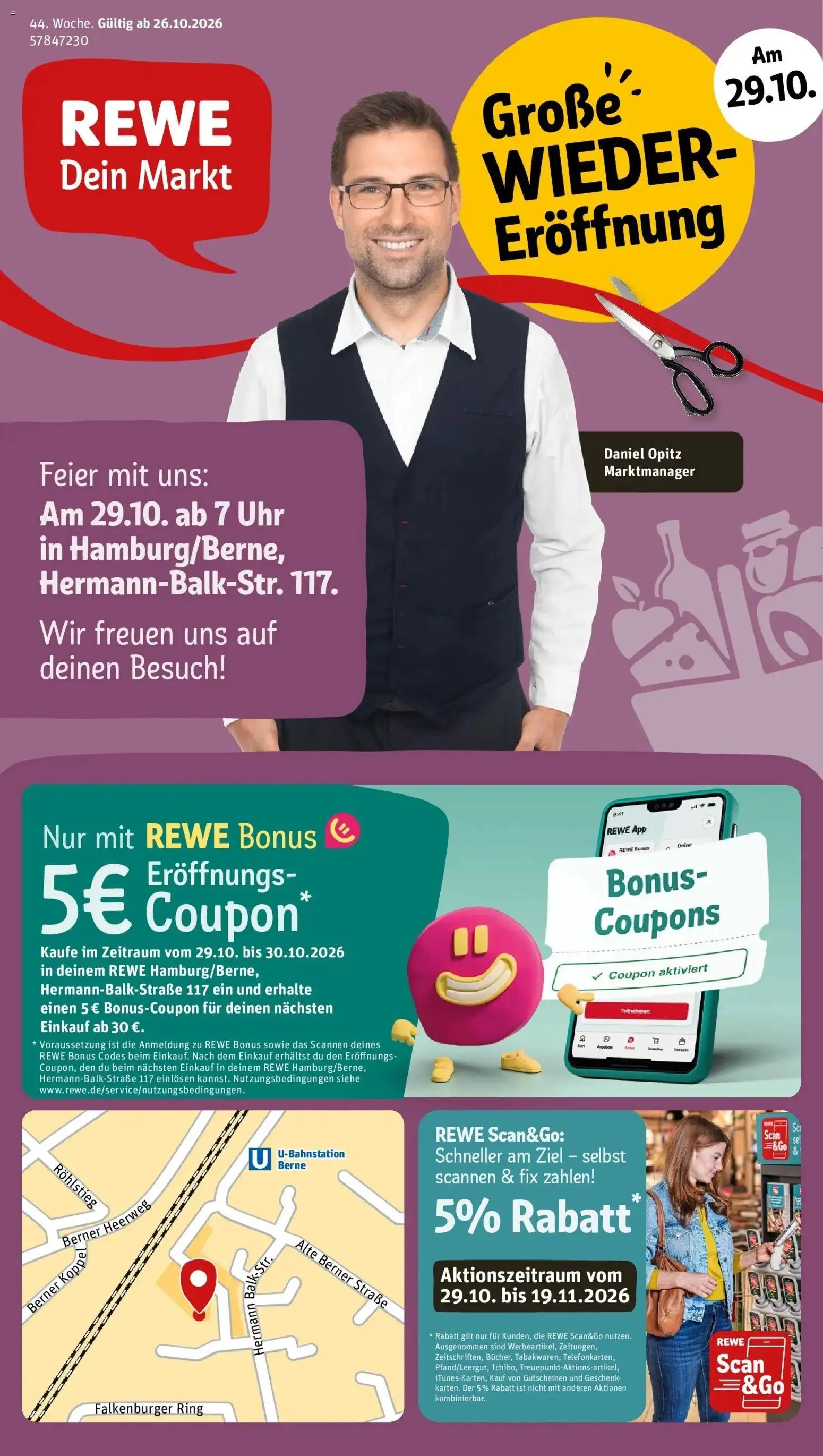 Vorschau von dem Prospekt des Geschäftes Rewe, gültig ab dem 26.10.2026