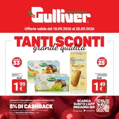 Anteprima dell'opuscolo Gulliver volantino dal negozio Gulliver valido da 18/09/2026