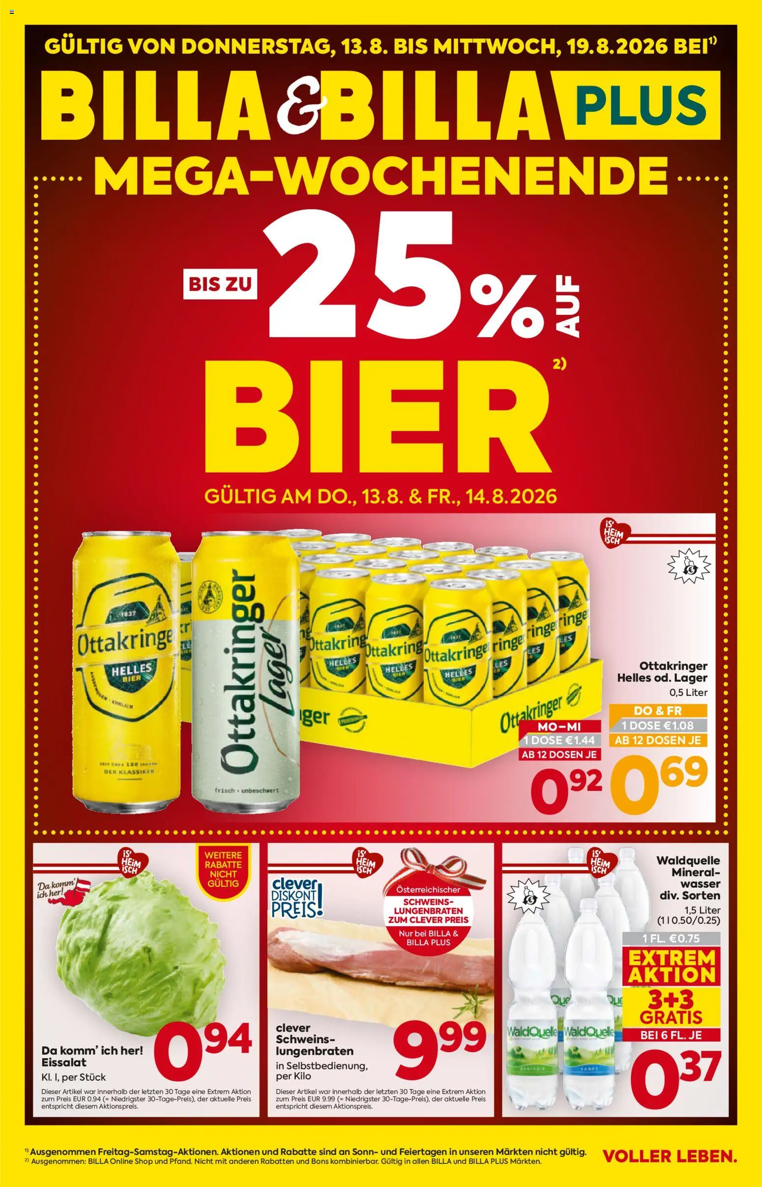 Vorschau der Angebote: Billa Billa - Flugblatt gültig ab 13.08.2026
