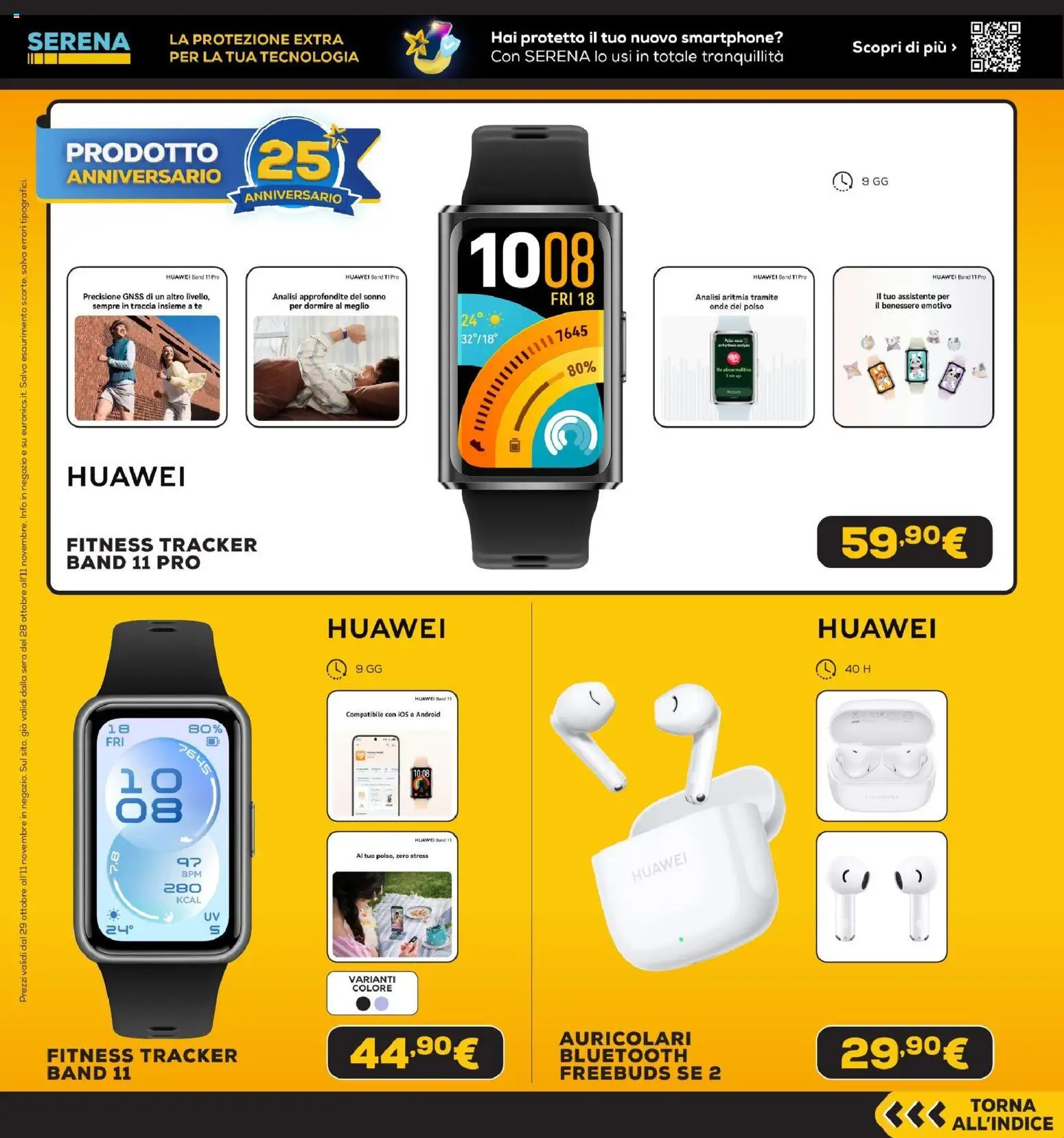 Anteprima dell'opuscolo Euronics Black Friday dal negozio Euronics valido da 29/10/2026 - Huawei, Smartphone, Tè, Auricolari