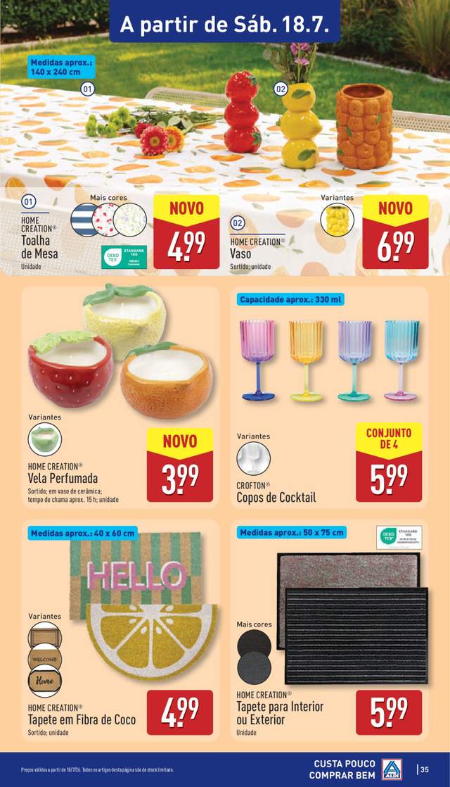 Novo folheto Aldi a partir de 13/07
