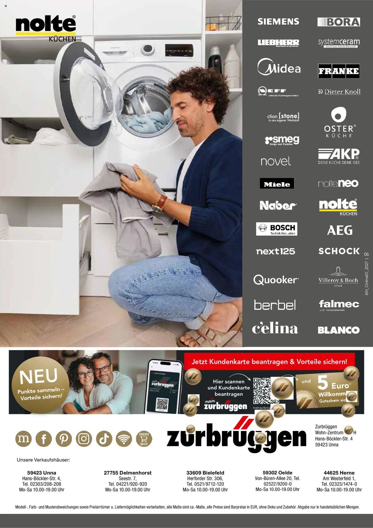 Vorschau von dem Prospekt des Geschäftes Zurbrüggen, gültig ab dem 23.10.2026 - Uhr, Bosch, Kuchen, Siemens, Küche, Miele, Liebherr