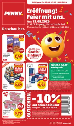 Vorschau der Angebote: Penny Markt Penny Markt Eröffnung in 4221 Steyregg gültig ab 13.08.2026