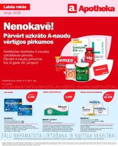 Skatīt Apotheka akciju bukletu, derīgs no 01.06.2026.