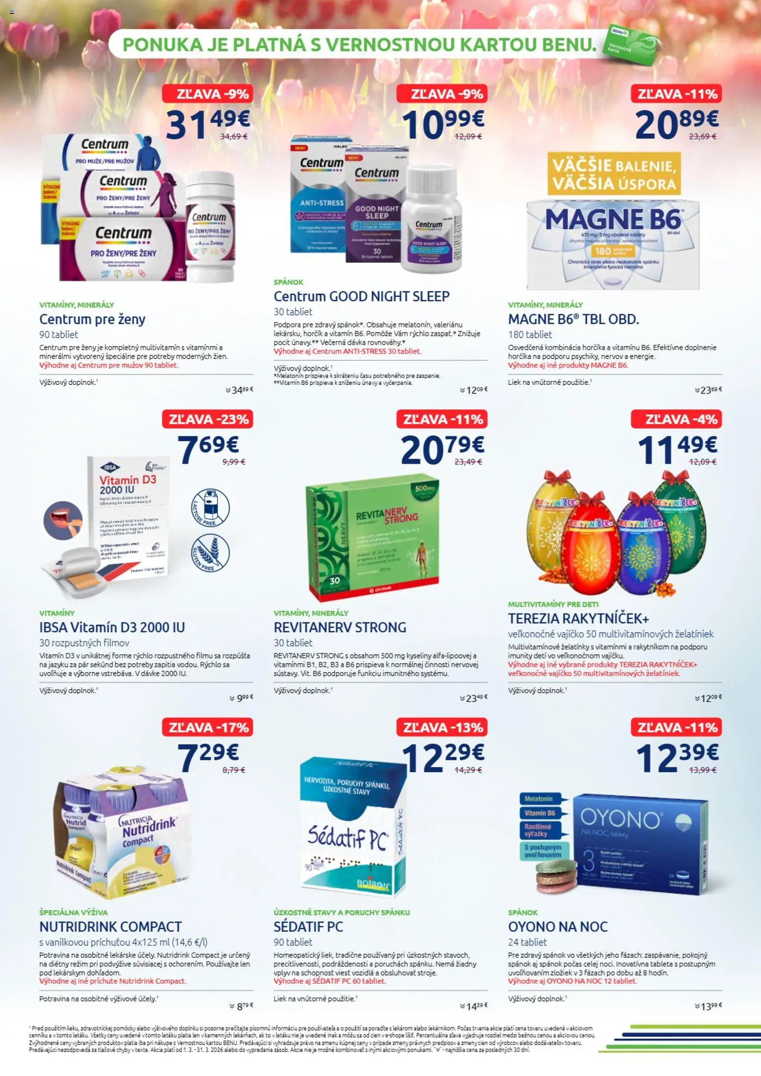 Náhľad BENU Lekáreň letáku platného od 01.03.2026 - PC, Multivitamín, Rakytníček