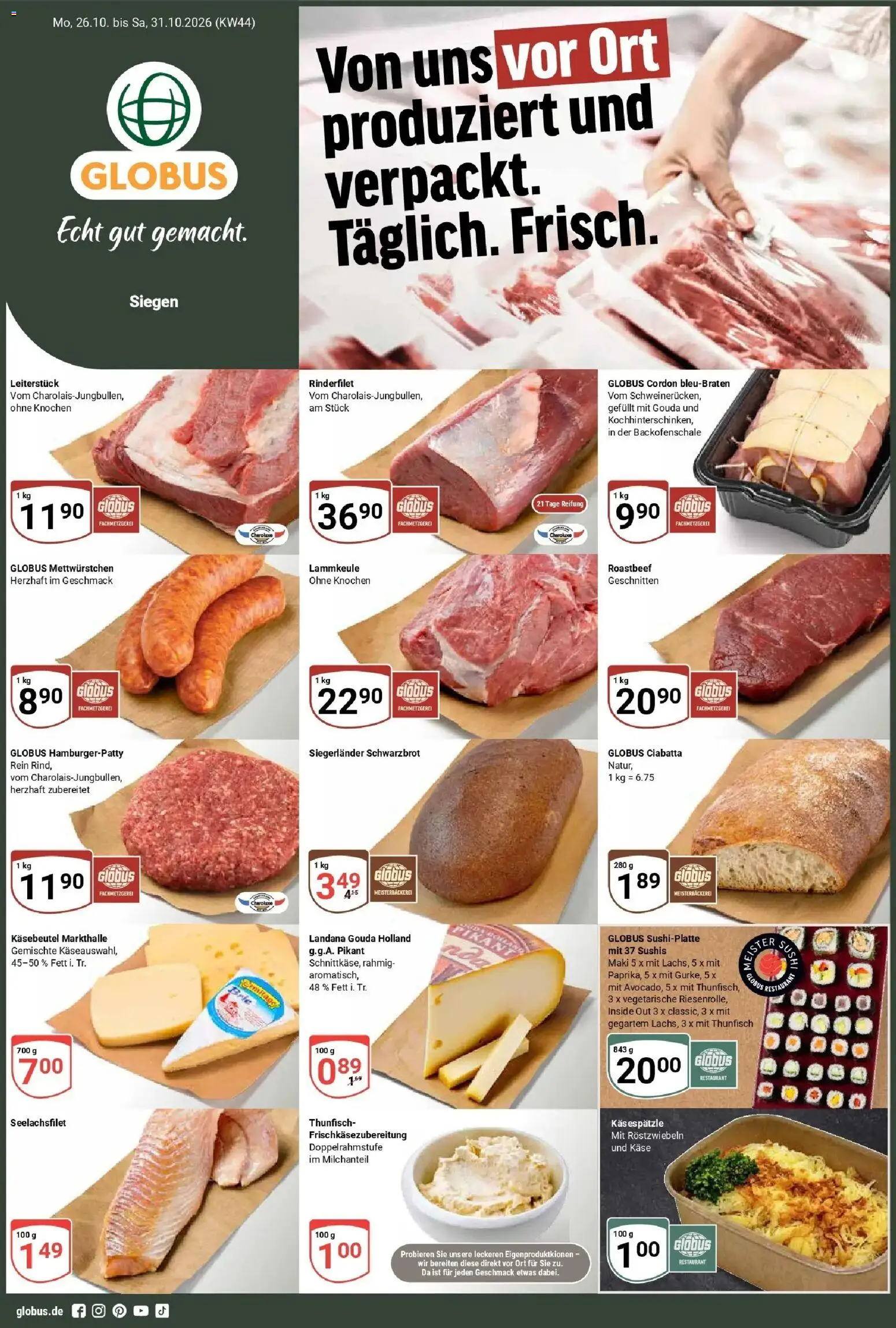 Vorschau von dem Prospekt des Geschäftes Globus, gültig ab dem 26.10.2026