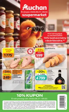Auchan - Auchan Szupermarket akciós újság megtekintése, amely érvényes 2026.08.27.-től