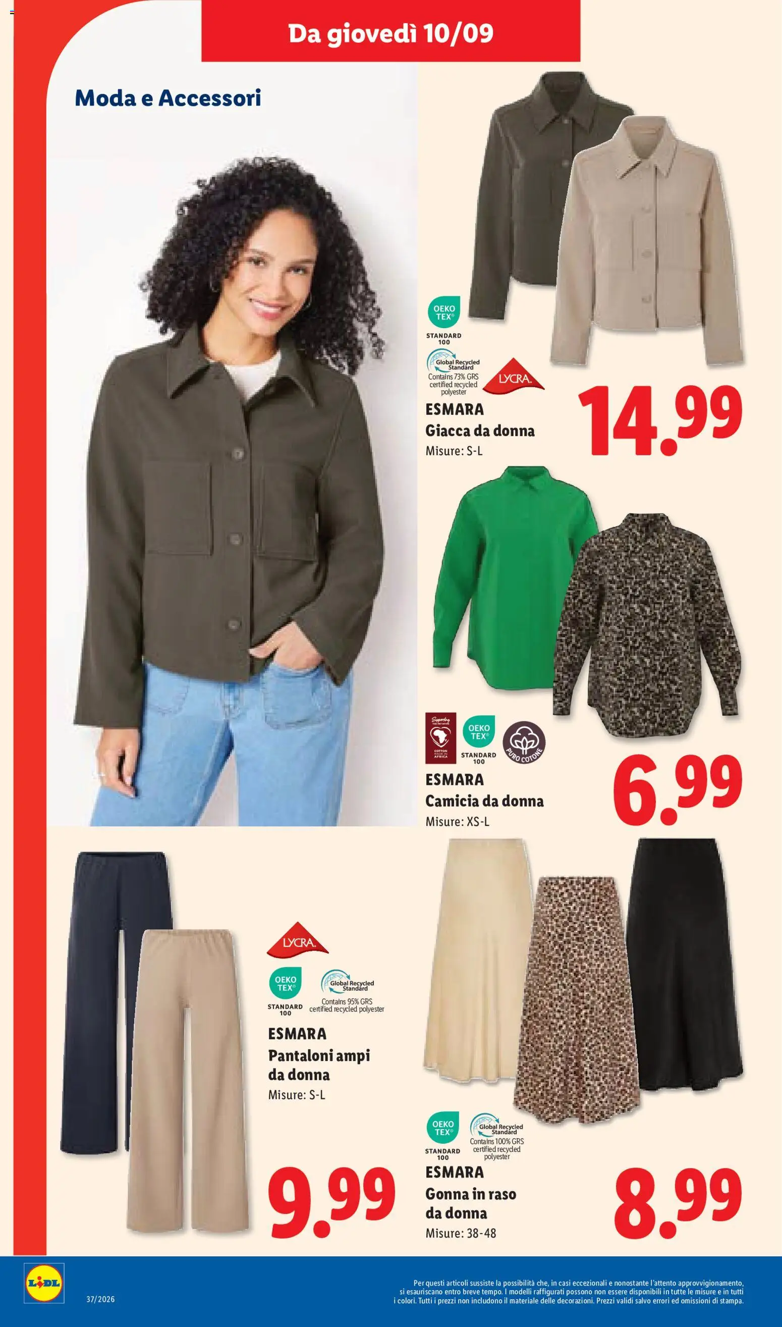 Anteprima dell'opuscolo Lidl volantino dal negozio Lidl valido da 10/09/2026 - Camicia, Gonna, Giacca, Pantaloni