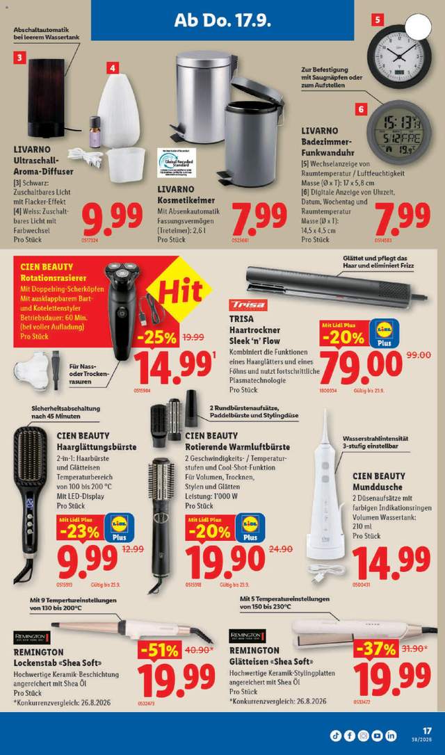 Neue Lidl Aktionen ab 17.09.