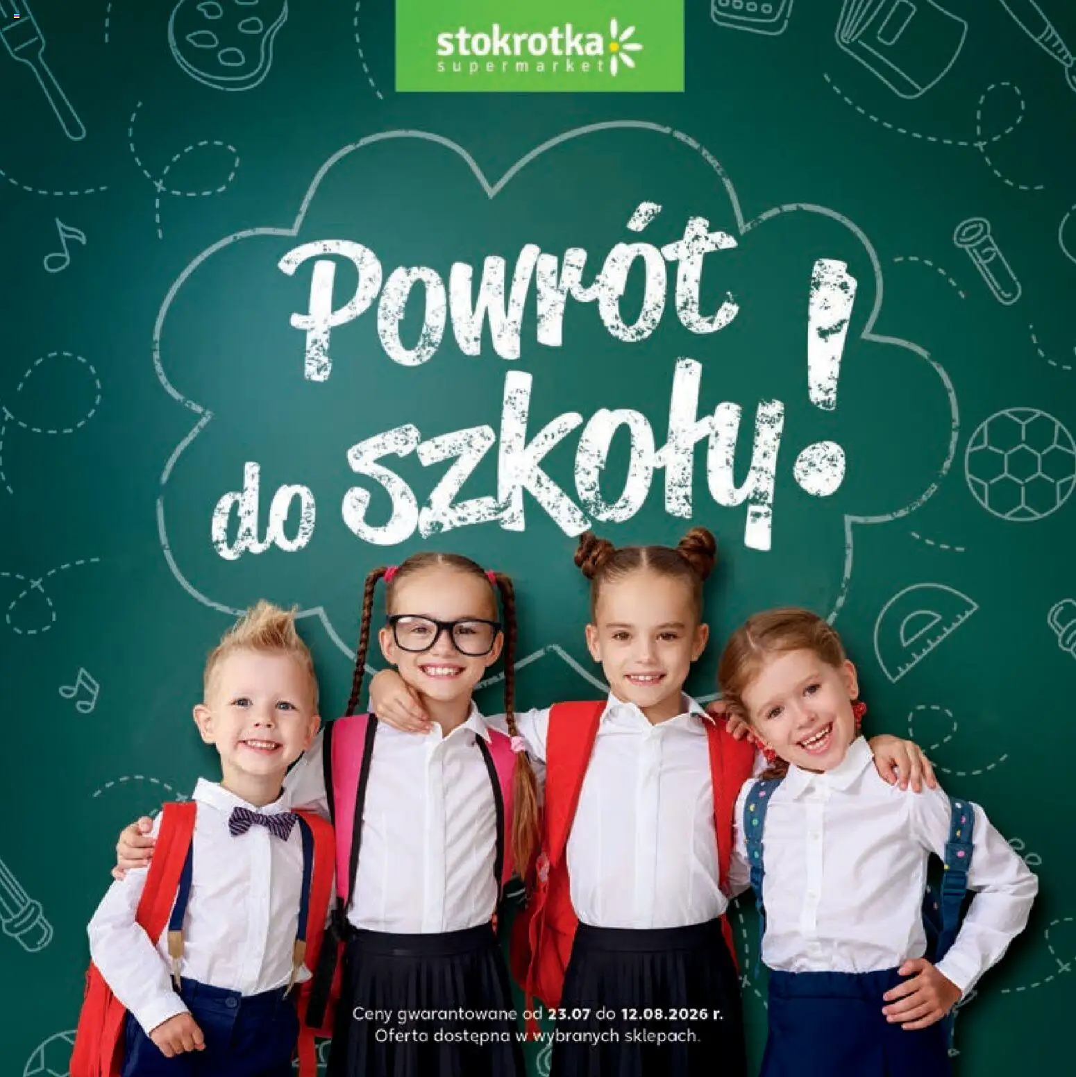 Pogląd gazetki "Stokrotka gazetka - Witaj Szkoło" ze sklepu Stokrotka ważnej od 23.07.2026