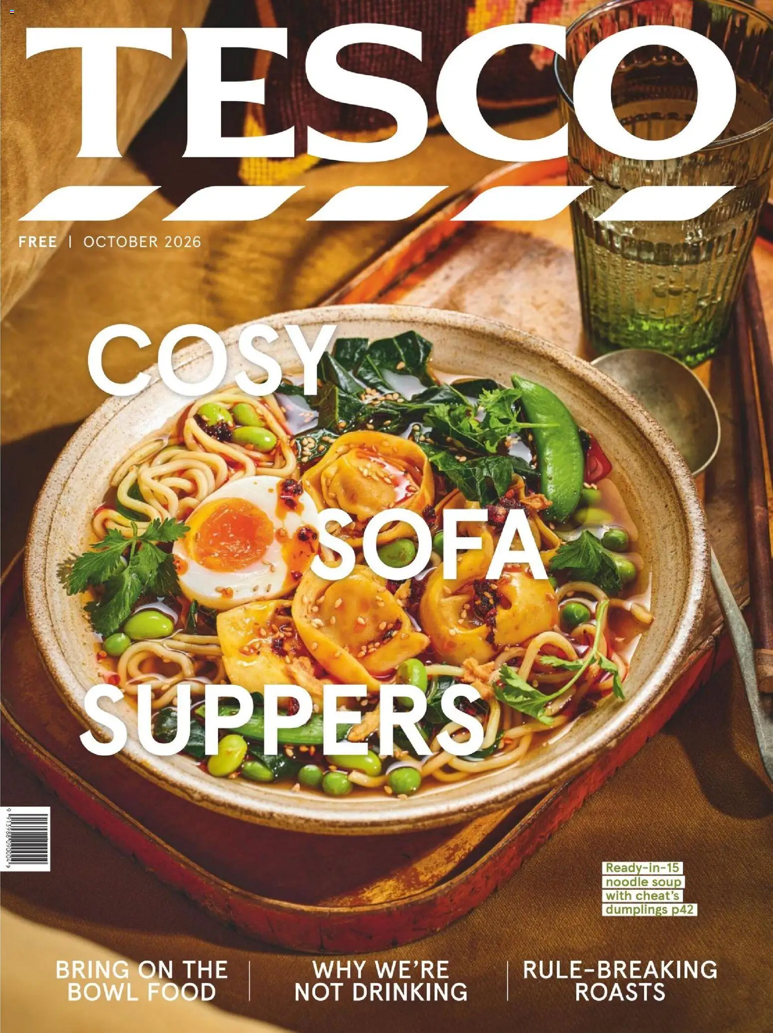 Preview of Tesco Tesco Magazine October 2026 valid from 01/10/2026 - Sofa, Dumplings, Soup, Bowl