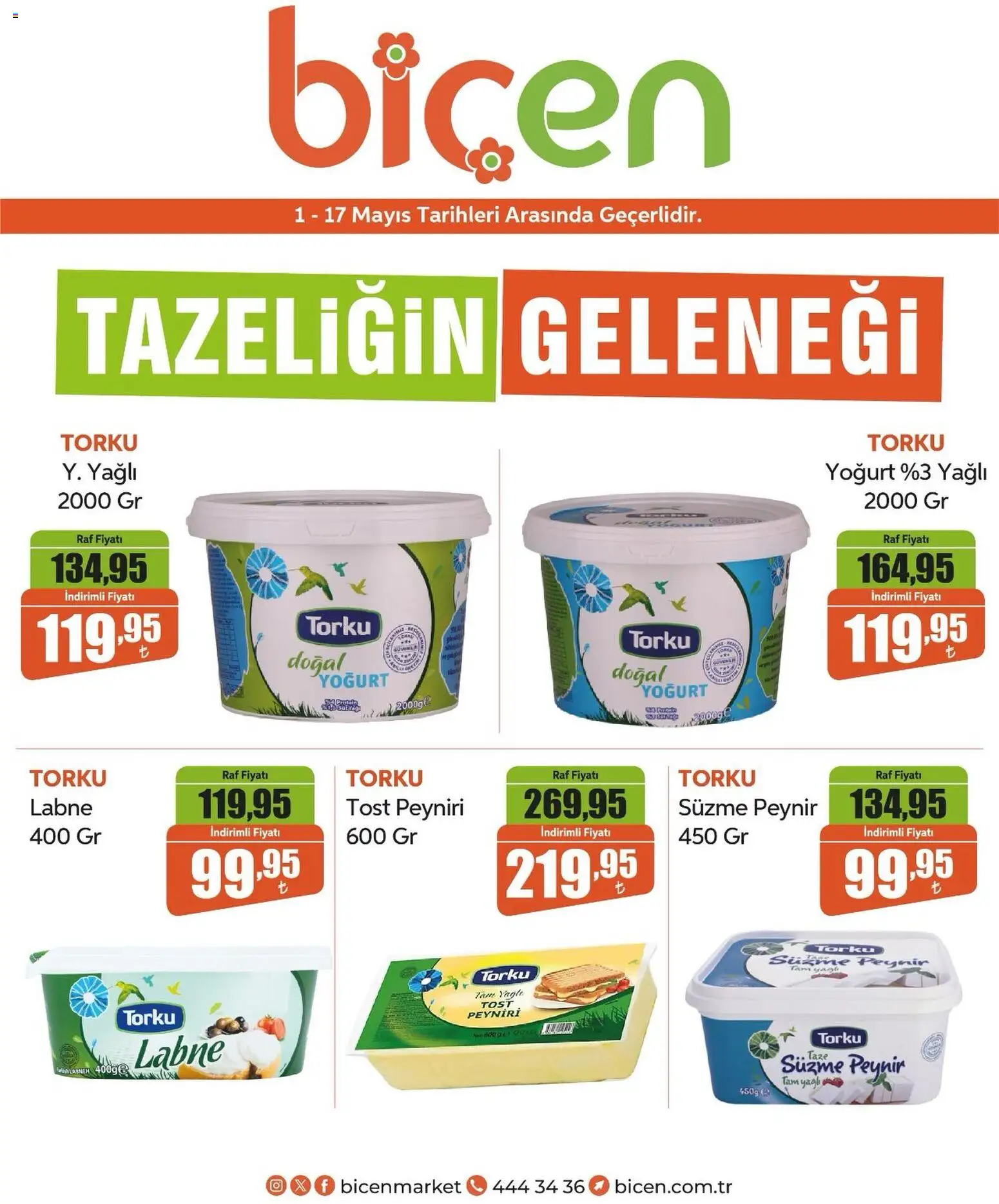 Biçen Market Biçen Market - Tazeliğin 34 Yıllık Geleneği 01.05.2026 - Broşürünün önizlemesi