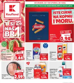 Pregled letka Slavonski Brod trgovine Kaufland vrijedi od 22.07.2026