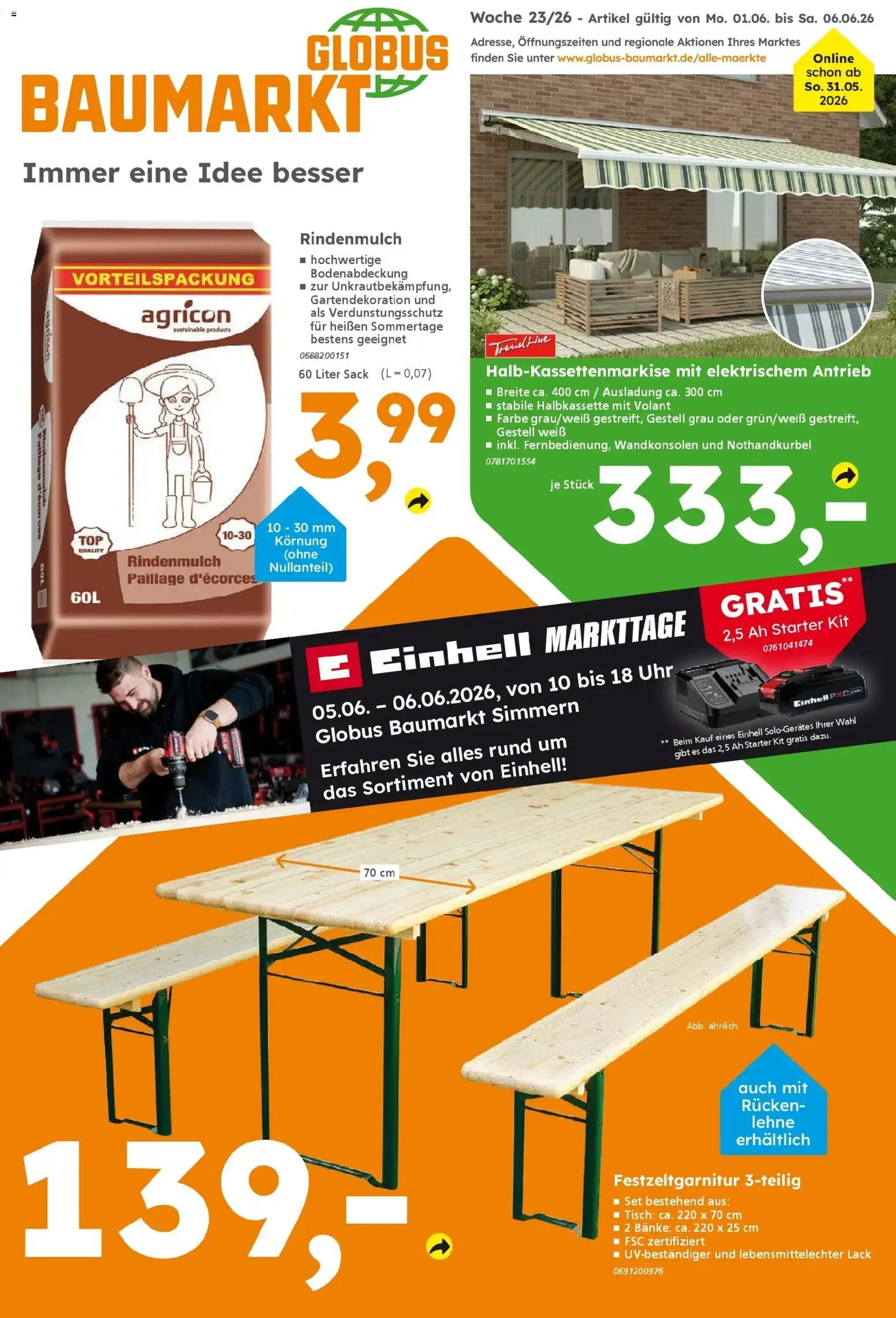 Vorschau von dem Prospekt des Geschäftes Globus Baumarkt, gültig ab dem 31.05.2026