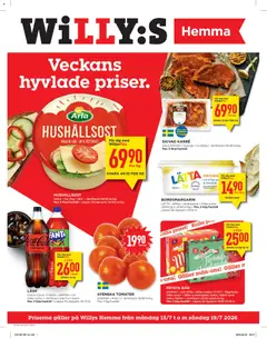 Förhandsgranska reklamblad Willys erbjudanden Hemma från butik Willys gäller från 13/07/2026
