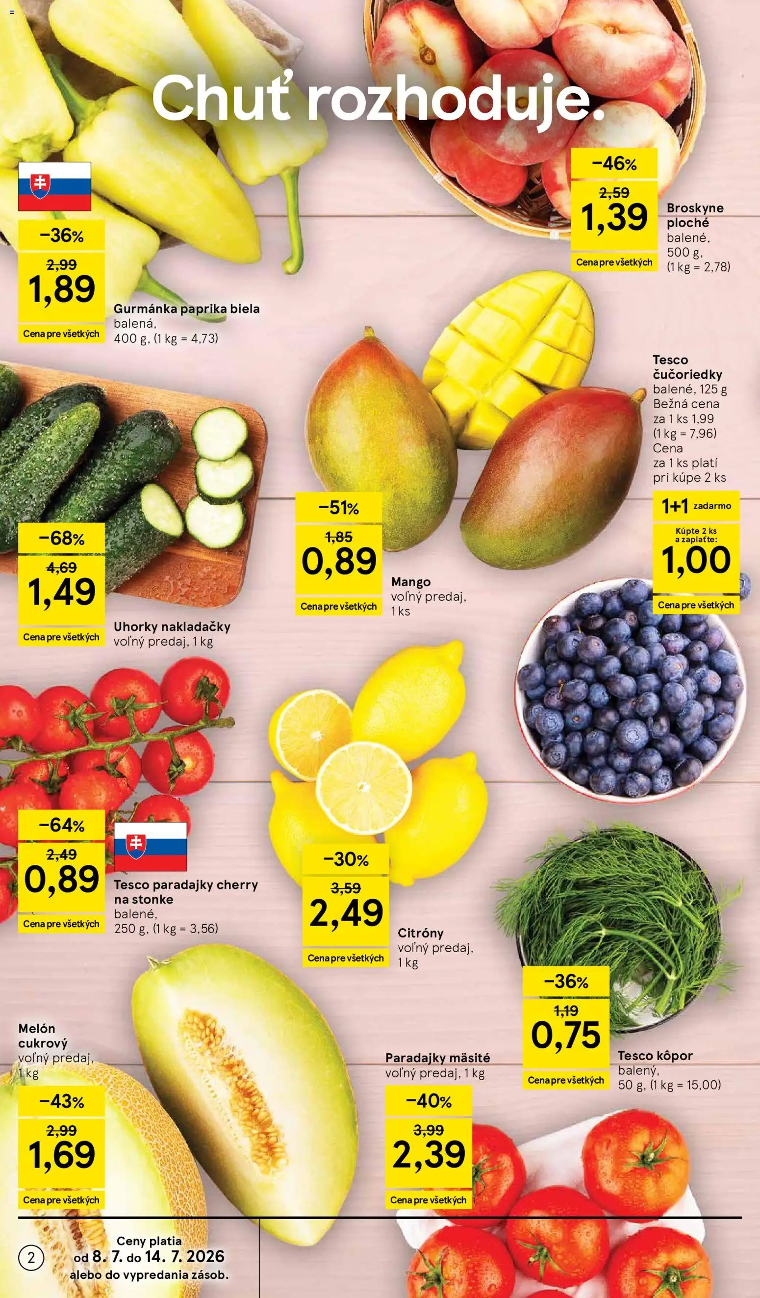 Náhľad Tesco letáku platného od 08.07.2026
