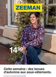 Voorbeeld van Zeeman Publicité van winkel Zeeman geldig vanaf 12/09/2026